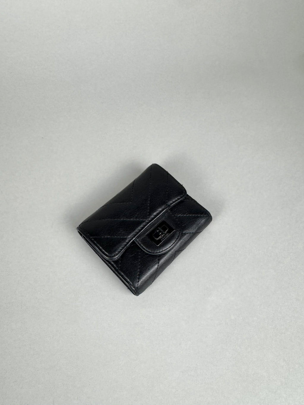 Chanel Wallet Chevron Quilted Aged Calfskin Leather