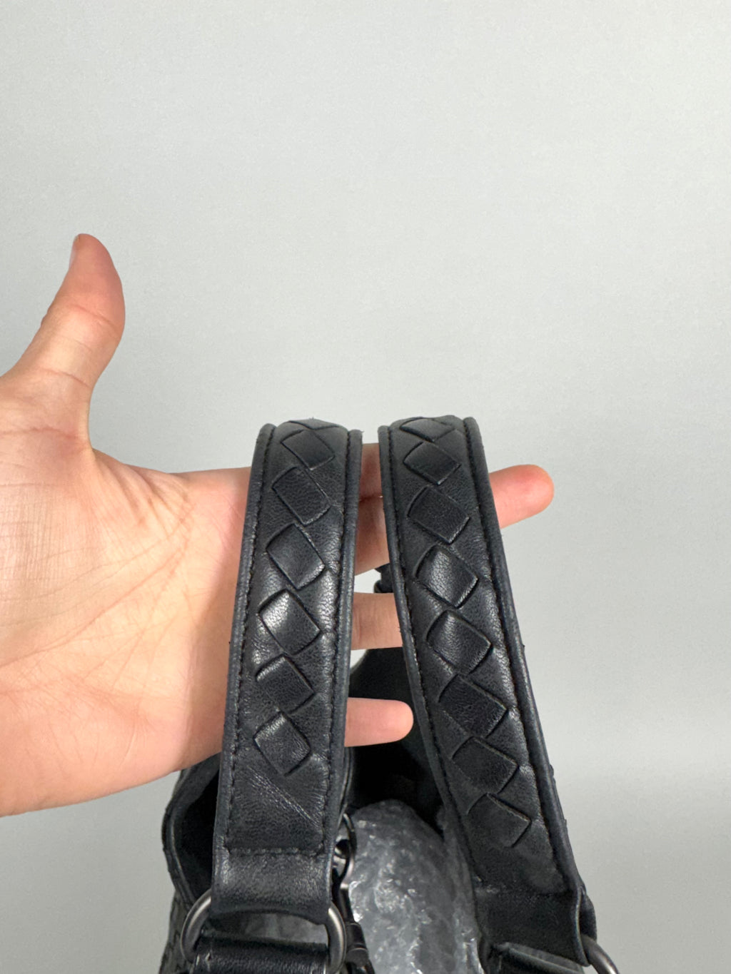Bottega Veneta Campana Intrecciato Hobo Black