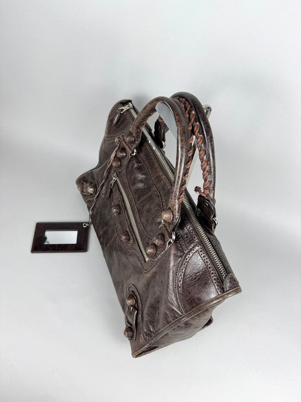 Balenciaga Giant 21 Leather Brown Covered Brogues Work Bag