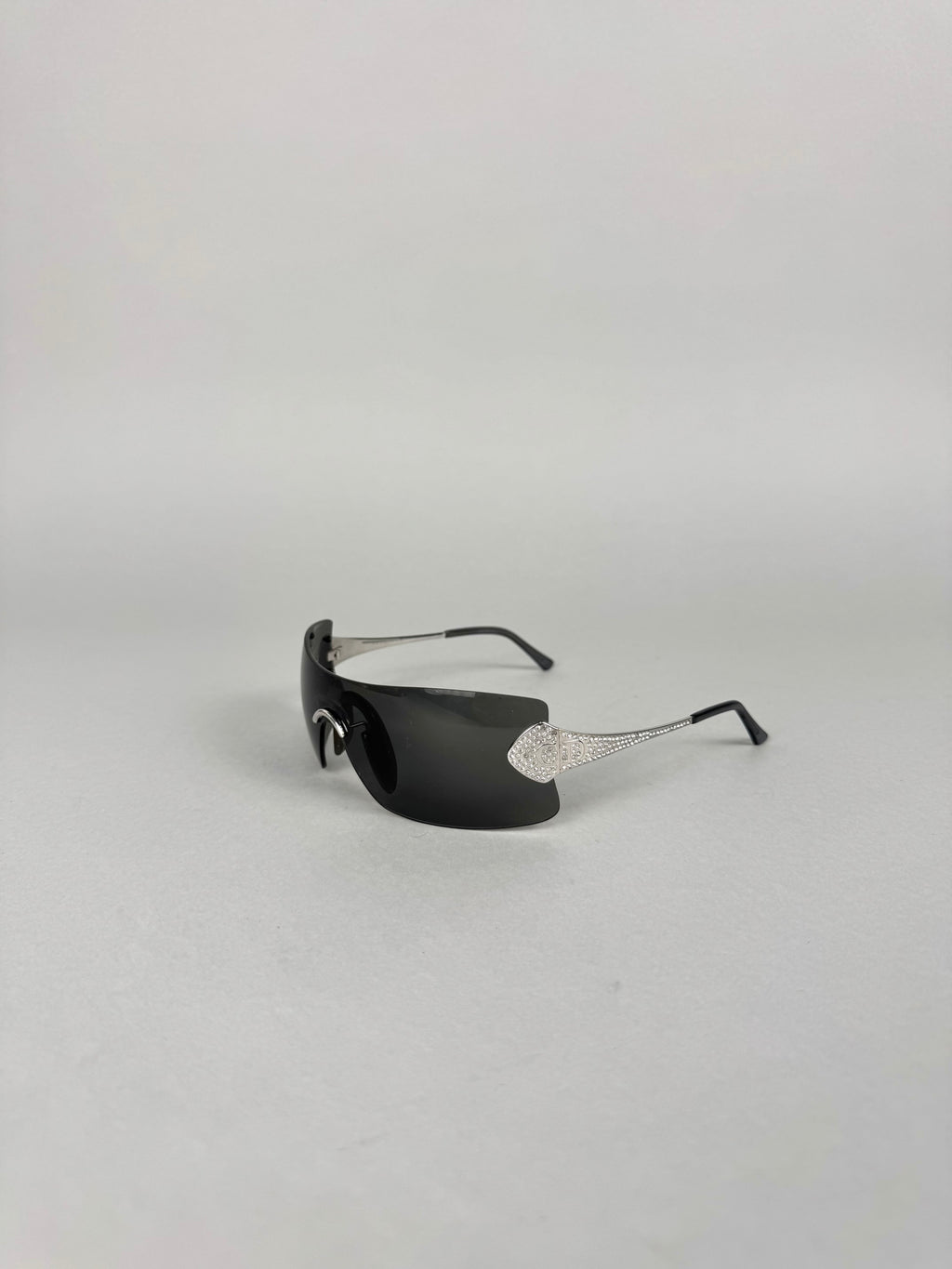 Christian Dior Alek Wek Runway Swarovski Gold Plated Sunglasses
