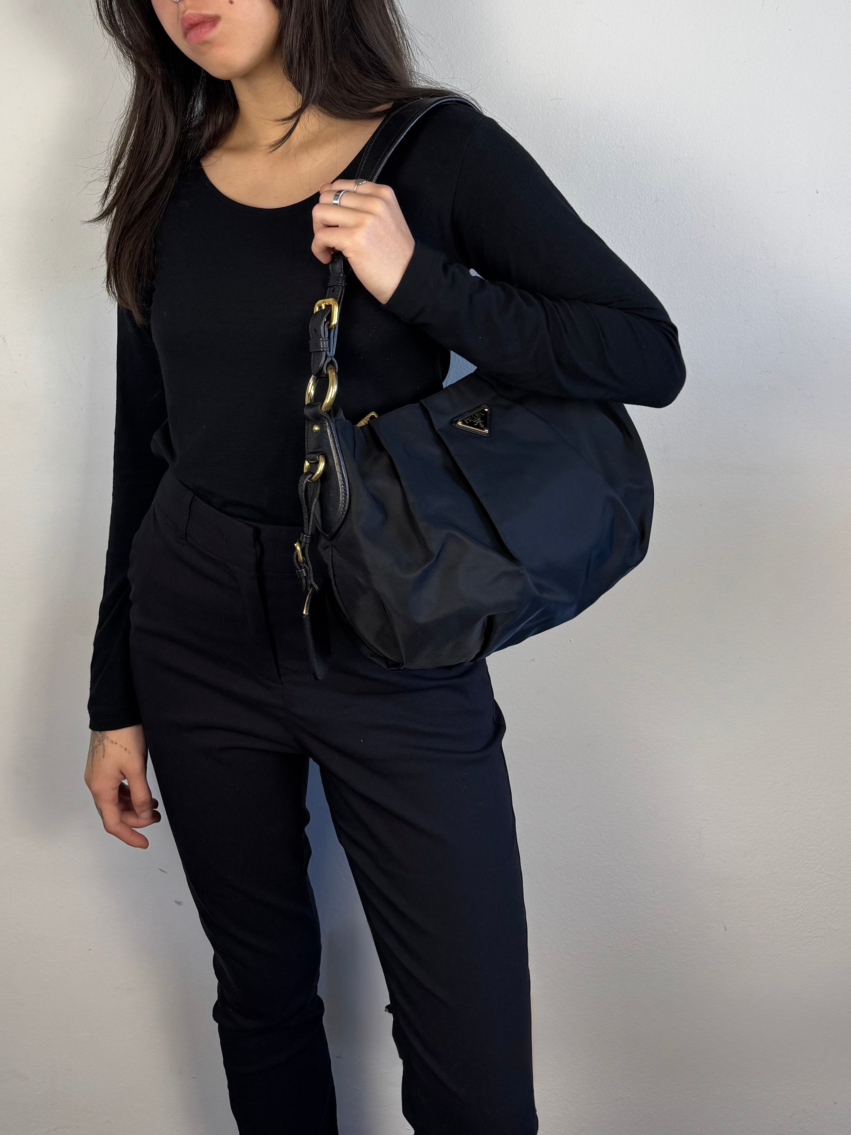 Prada Nylon and Leather Shoulder