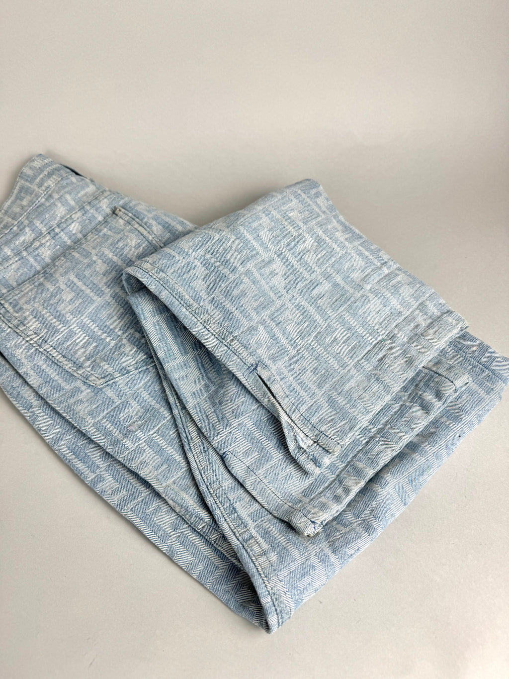 Fendi Monogram Denim Pants