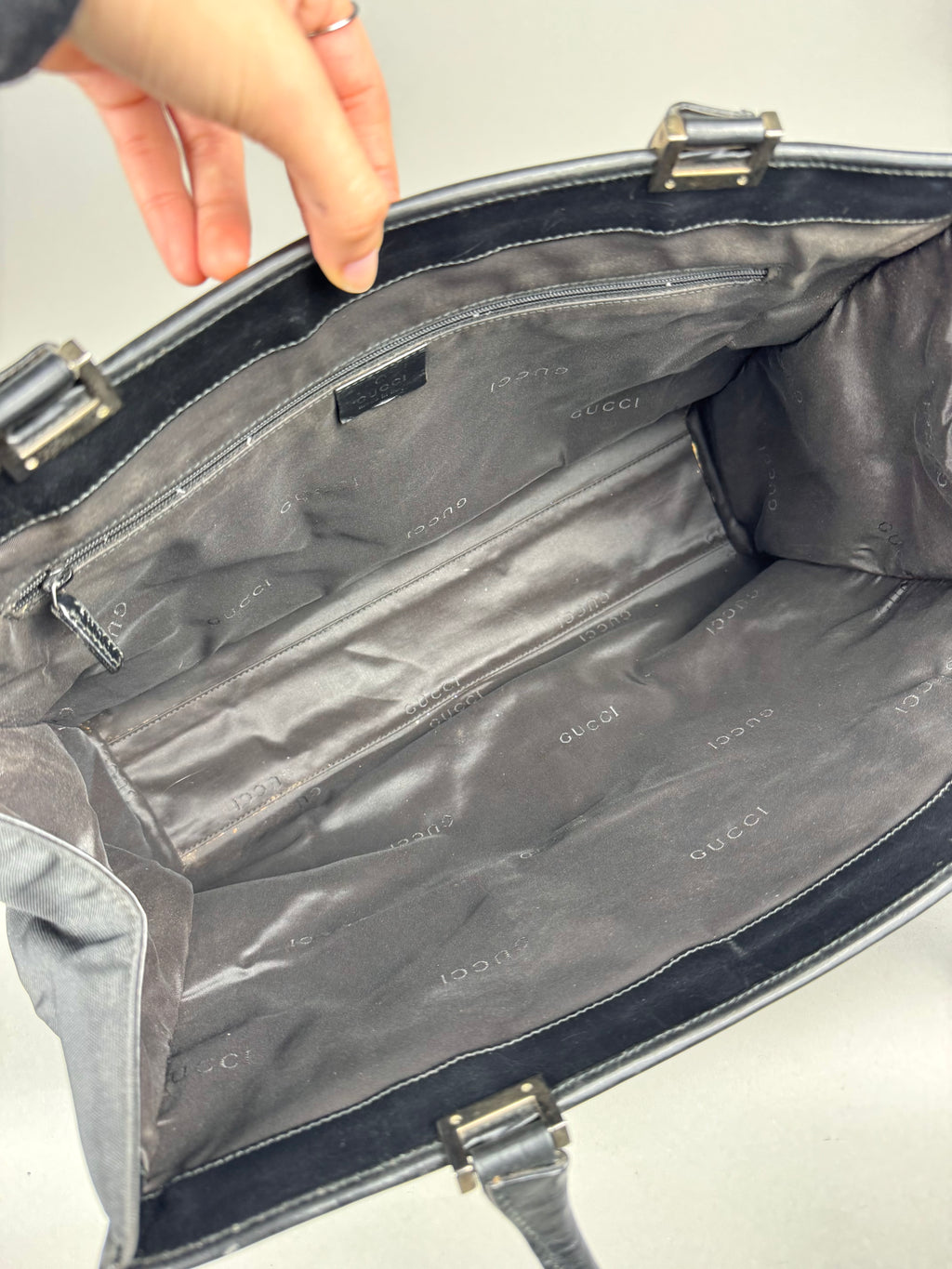Gucci Jackie Black Cloth Tote