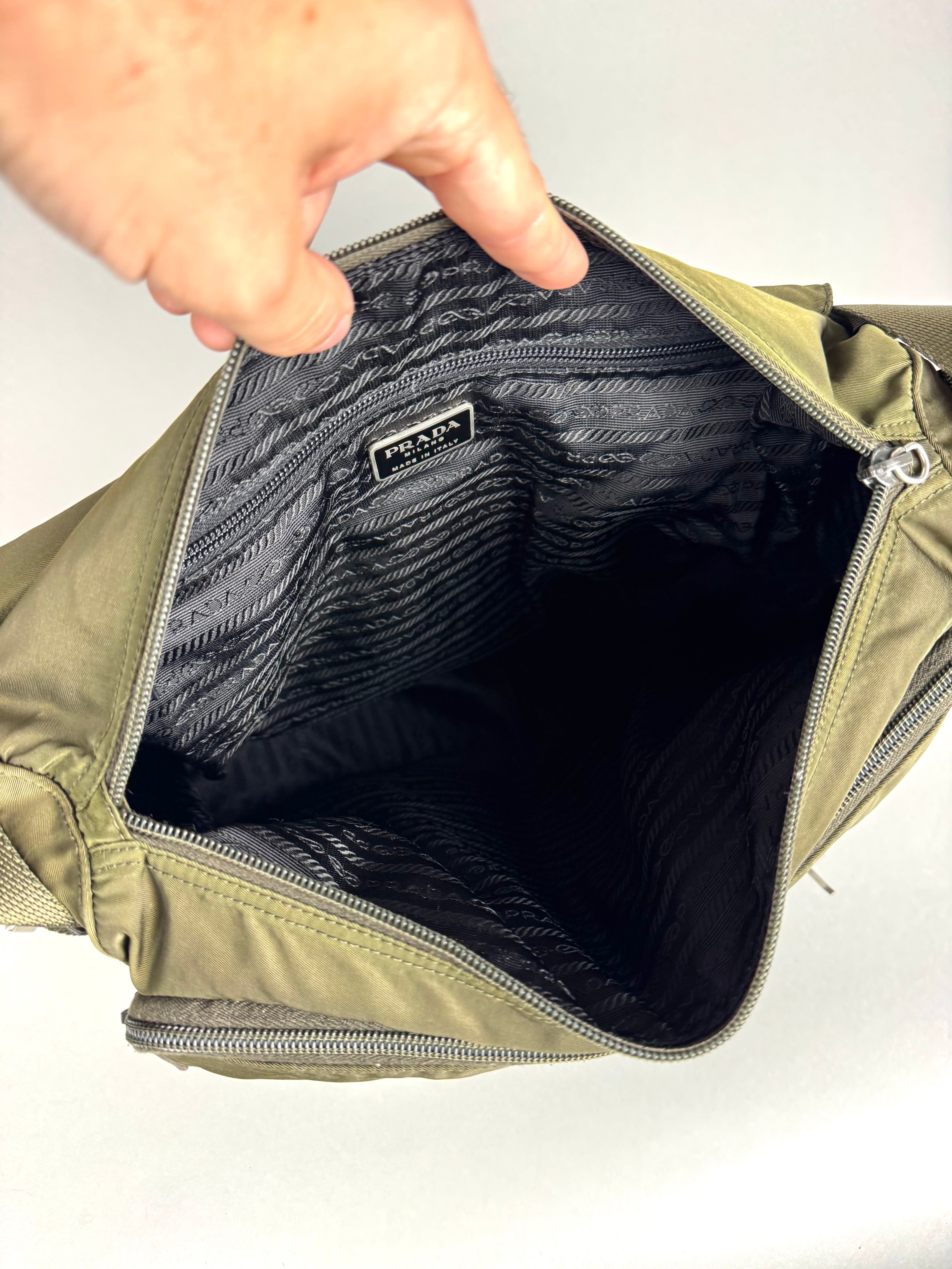 Prada Nylon Green Messenger