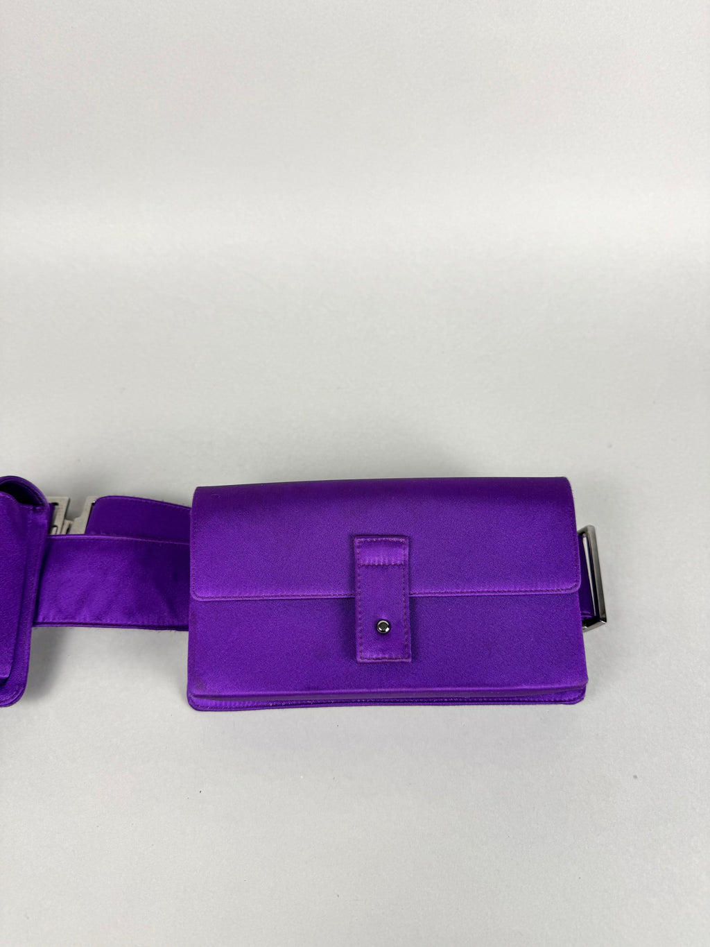 Gucci Tom Ford Runway Purple Satin Pochete Belt Sling