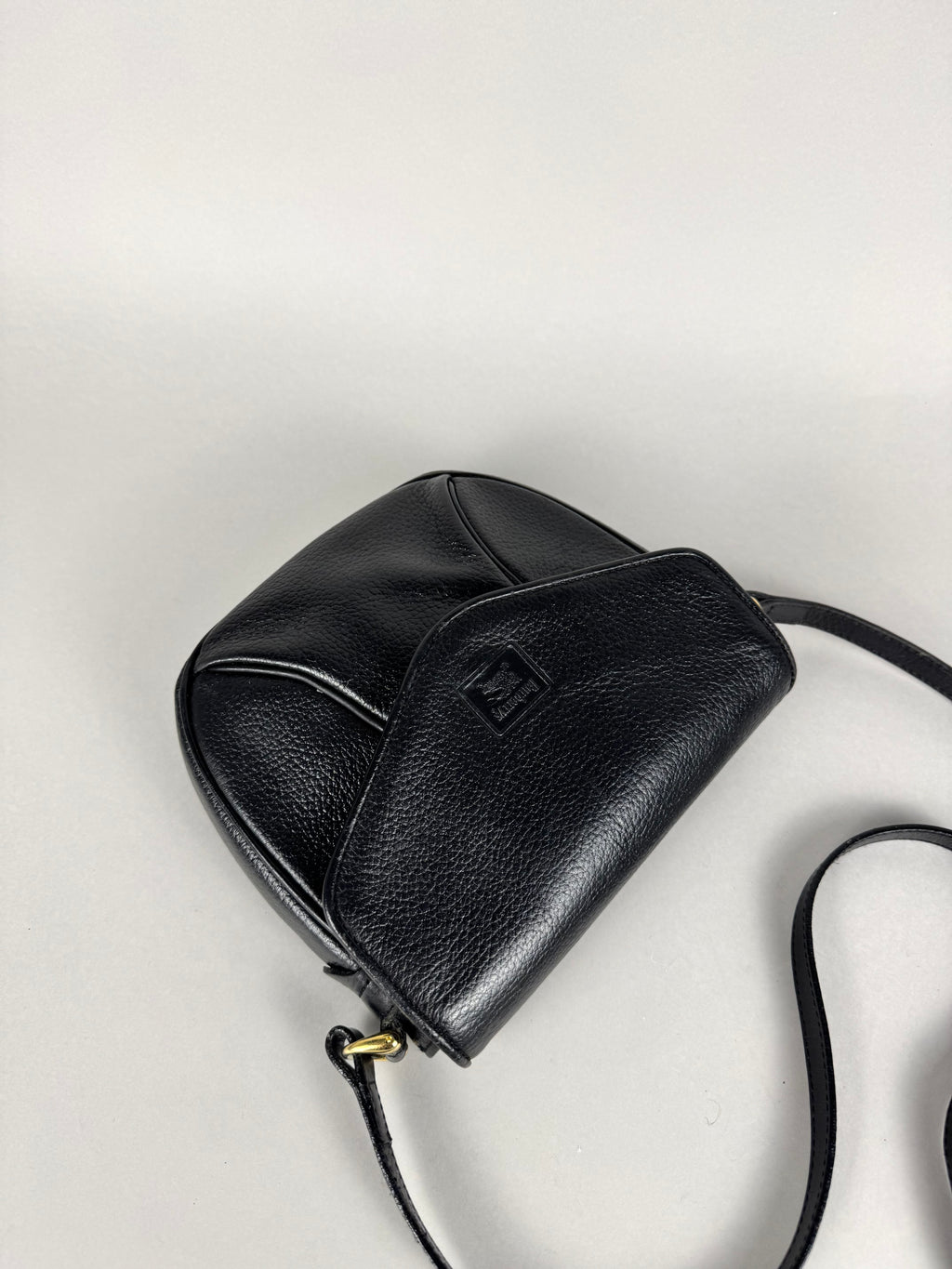 Burberrys Calfskin Black Leather Crossbody