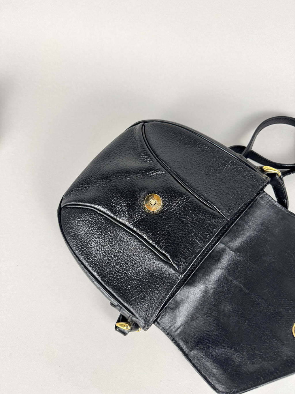 Burberrys Calfskin Black Leather Crossbody