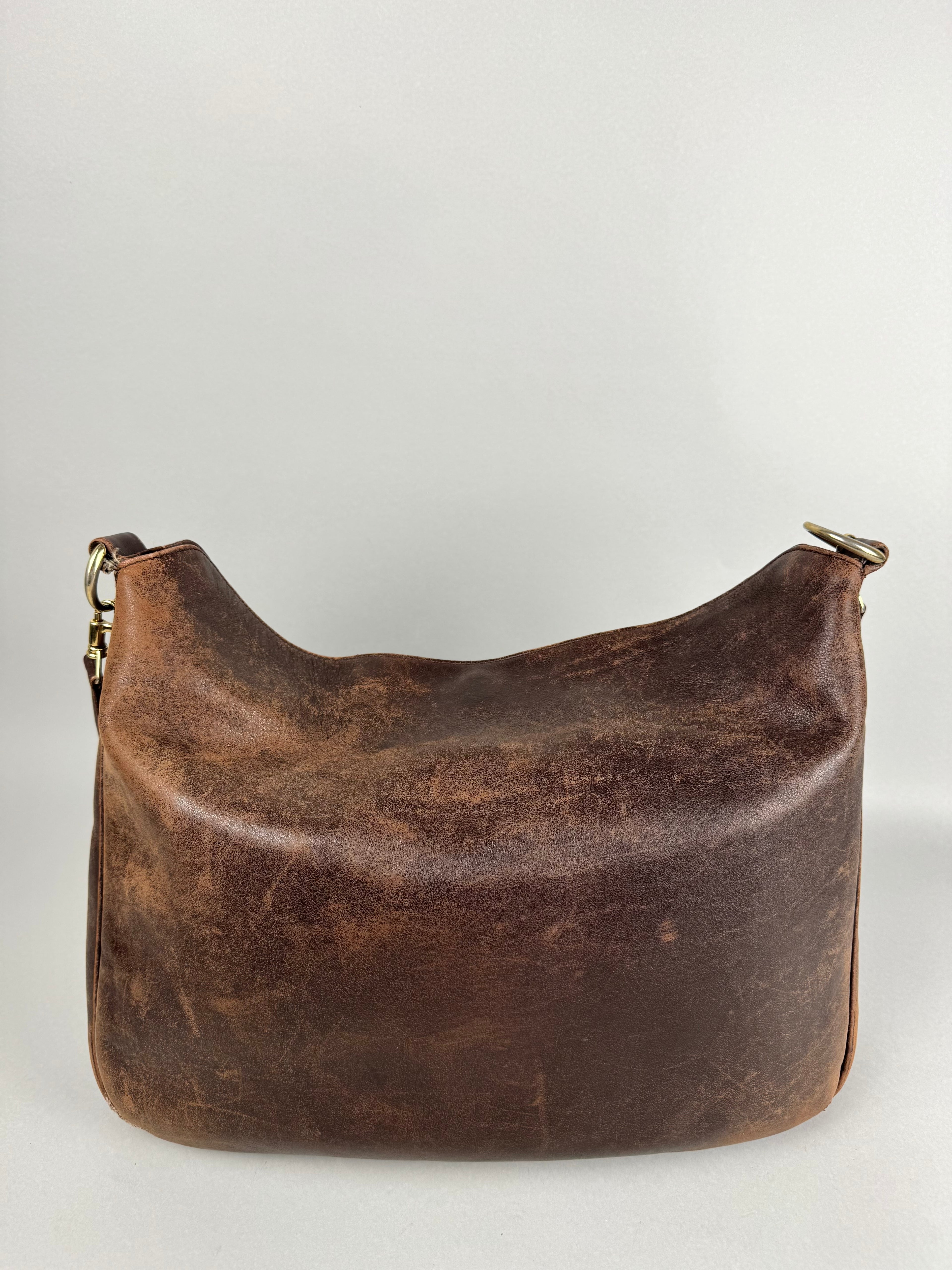 Gucci Toned Brown Leather Large Crossbody