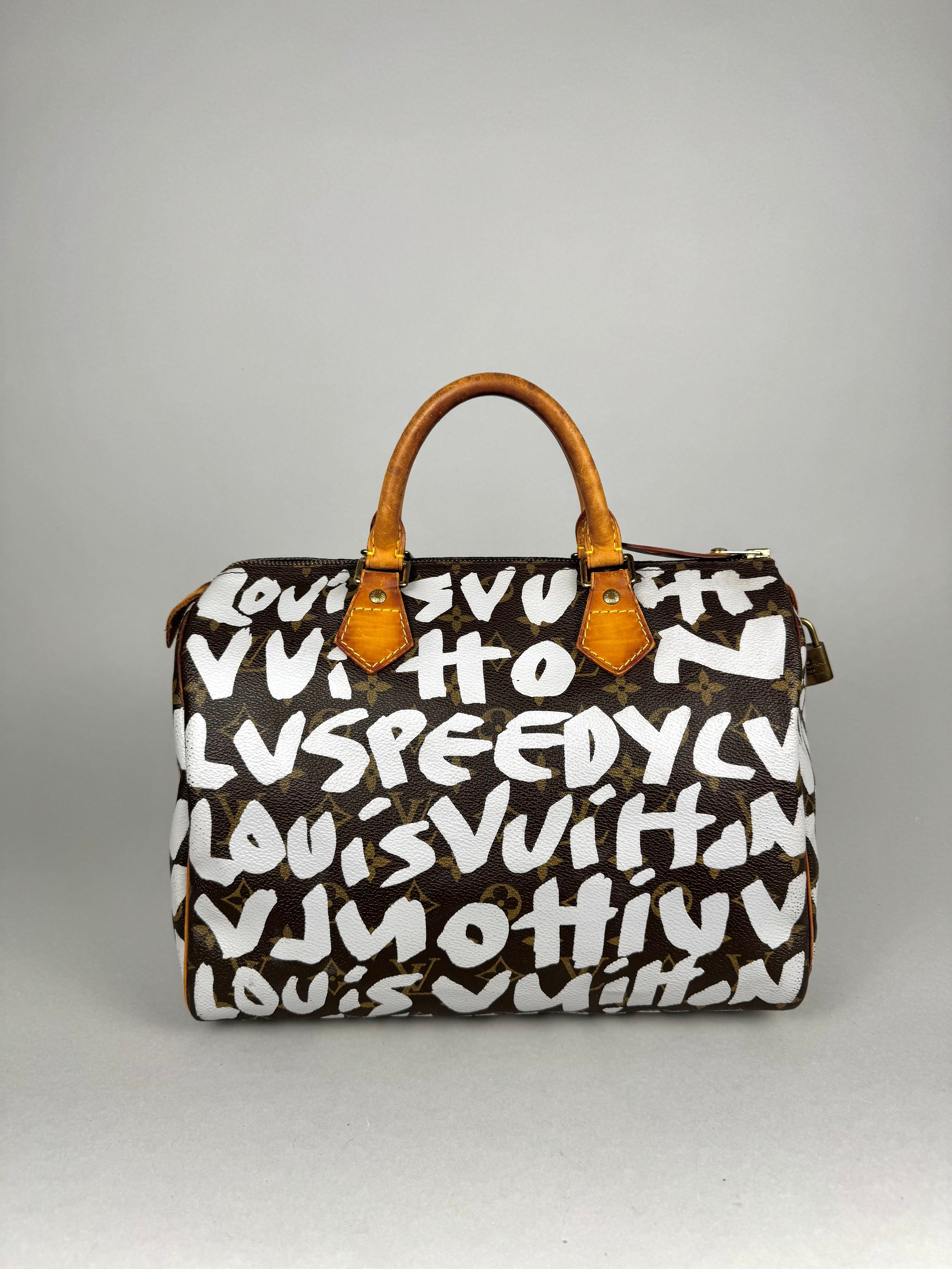 Louis Vuitton Speedy 30 Grafitti White Stephen Sprouse