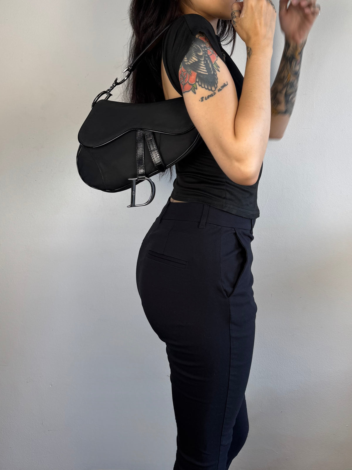 Christian Dior Saddle Black Nylon