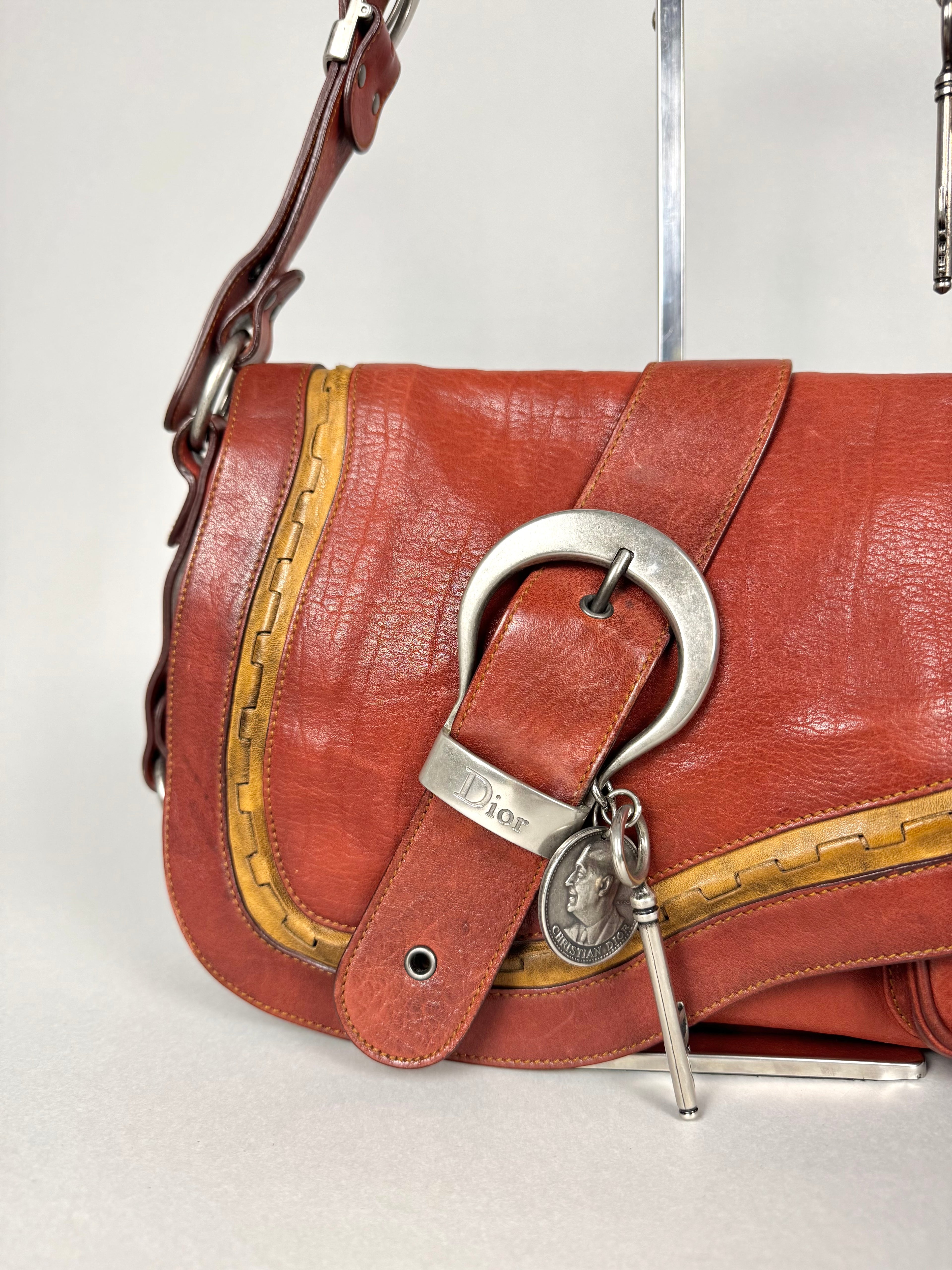 Christian Dior Gaucho Leather Red