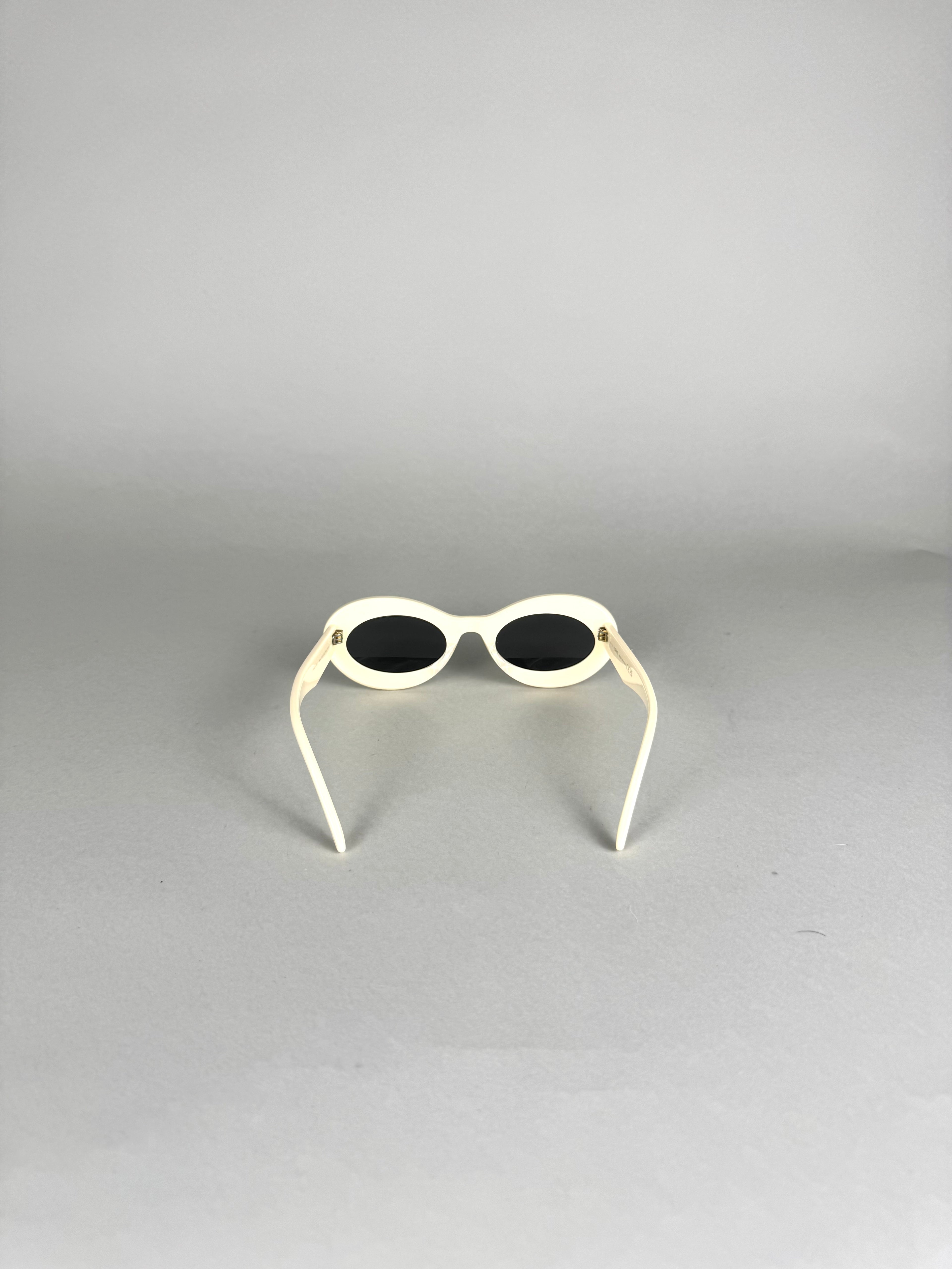 Loewe Loop Oversized Round Frame White Sunglasses