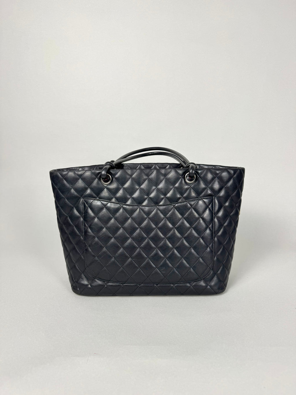 Chanel Cambon Black Leather Tote