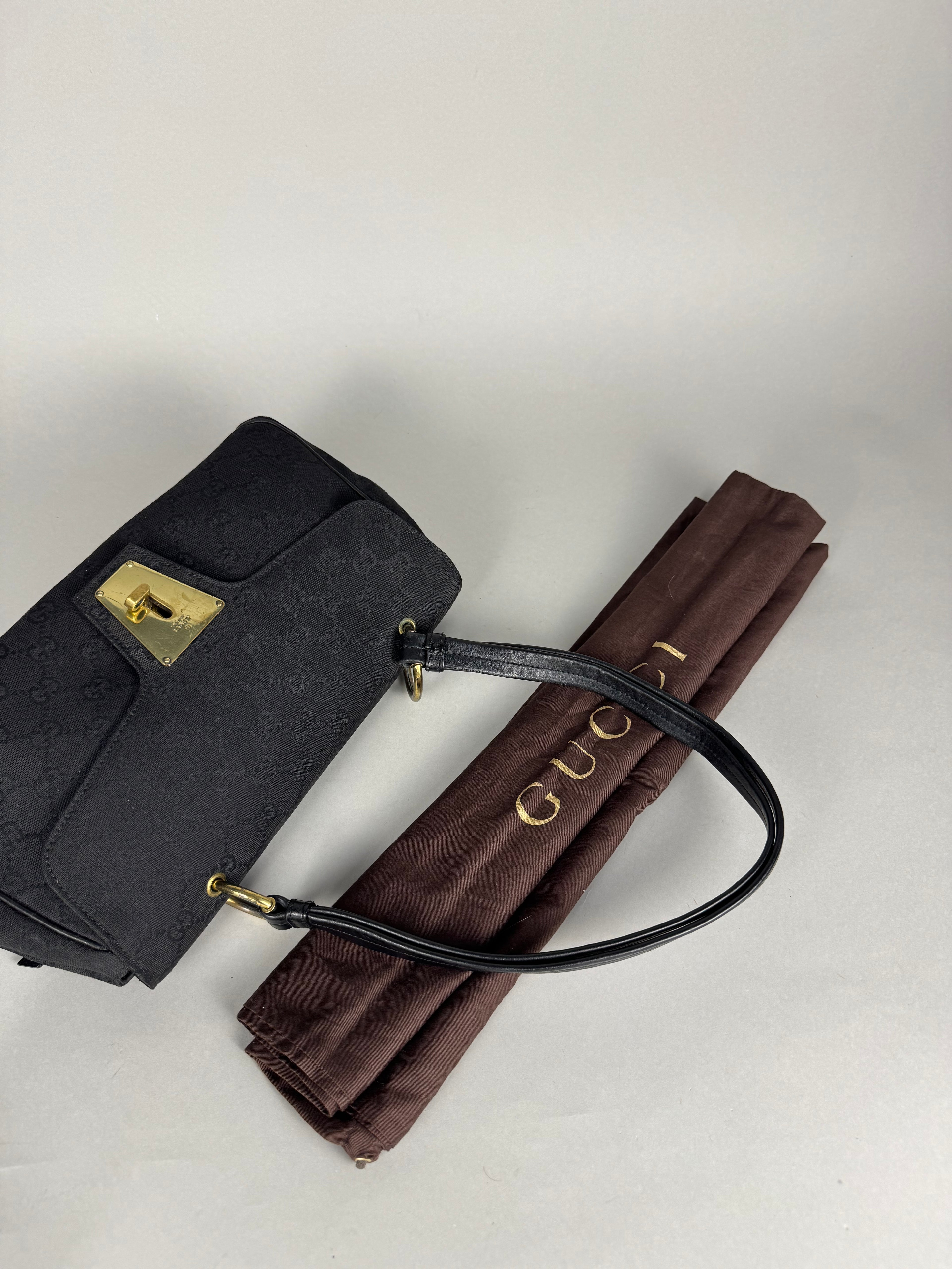 Gucci Turnlock Monogram Black Shoulder