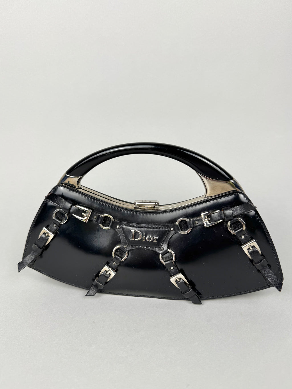 Christian Dior Bondage Black Leather