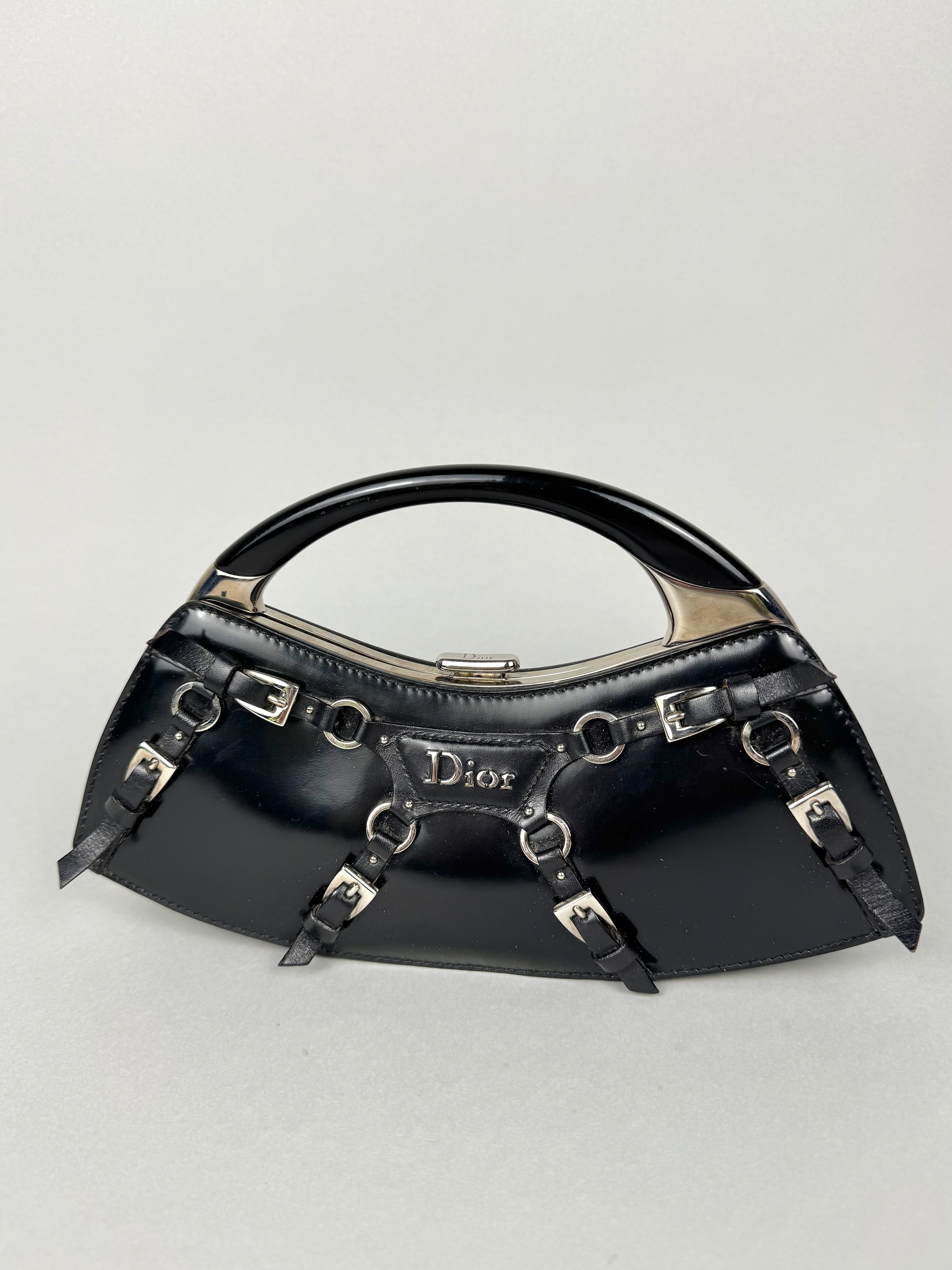 Christian Dior Bondage Black Leather