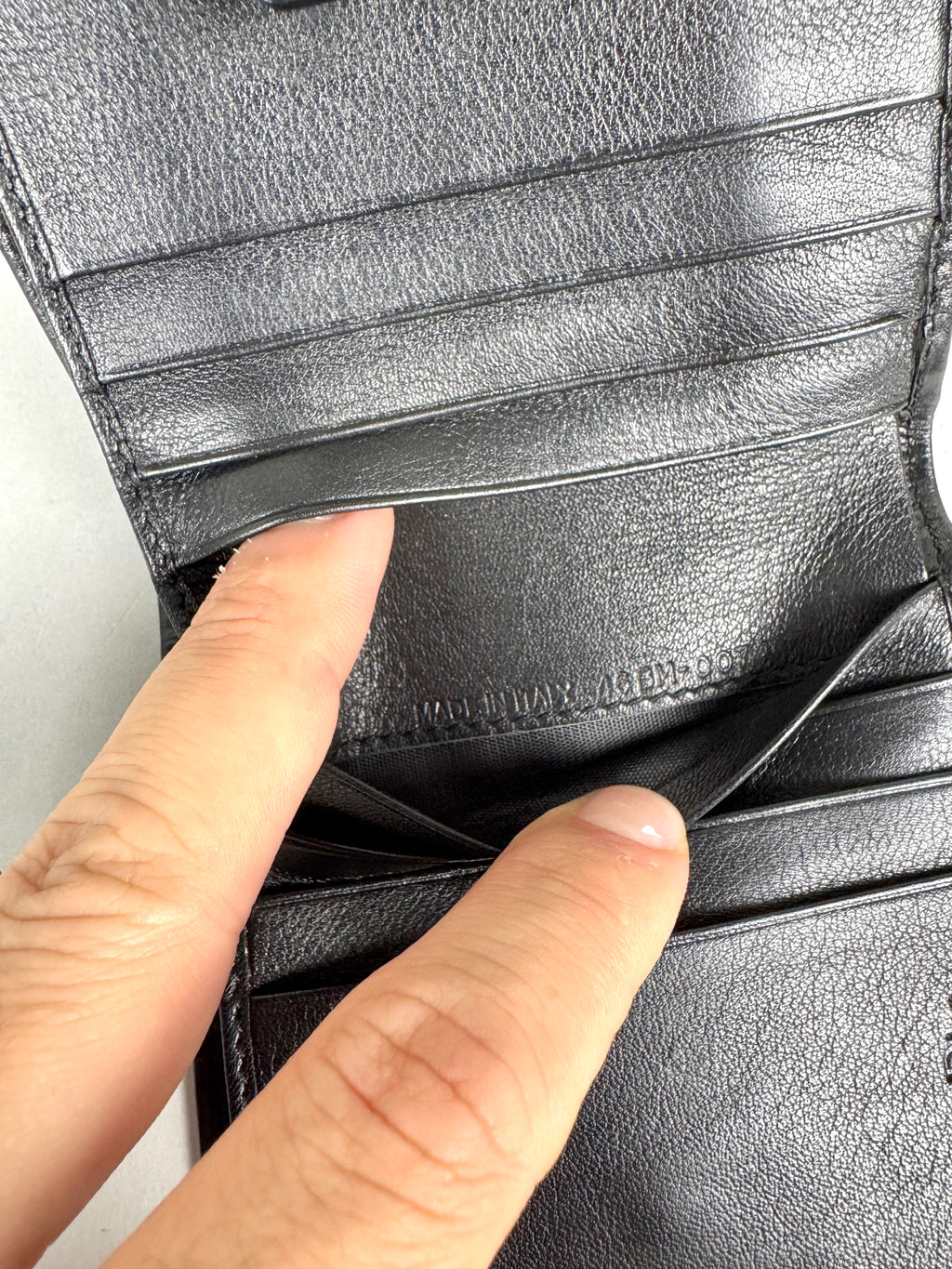 Christian Dior Logo Black Leather Wallet