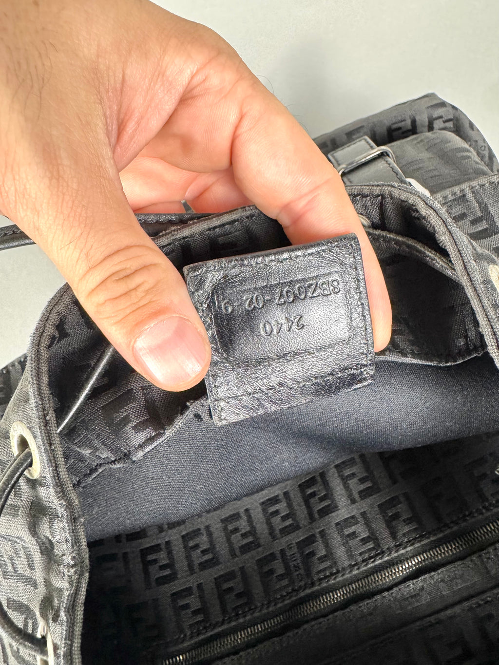 Fendi Black Monogram Backpack