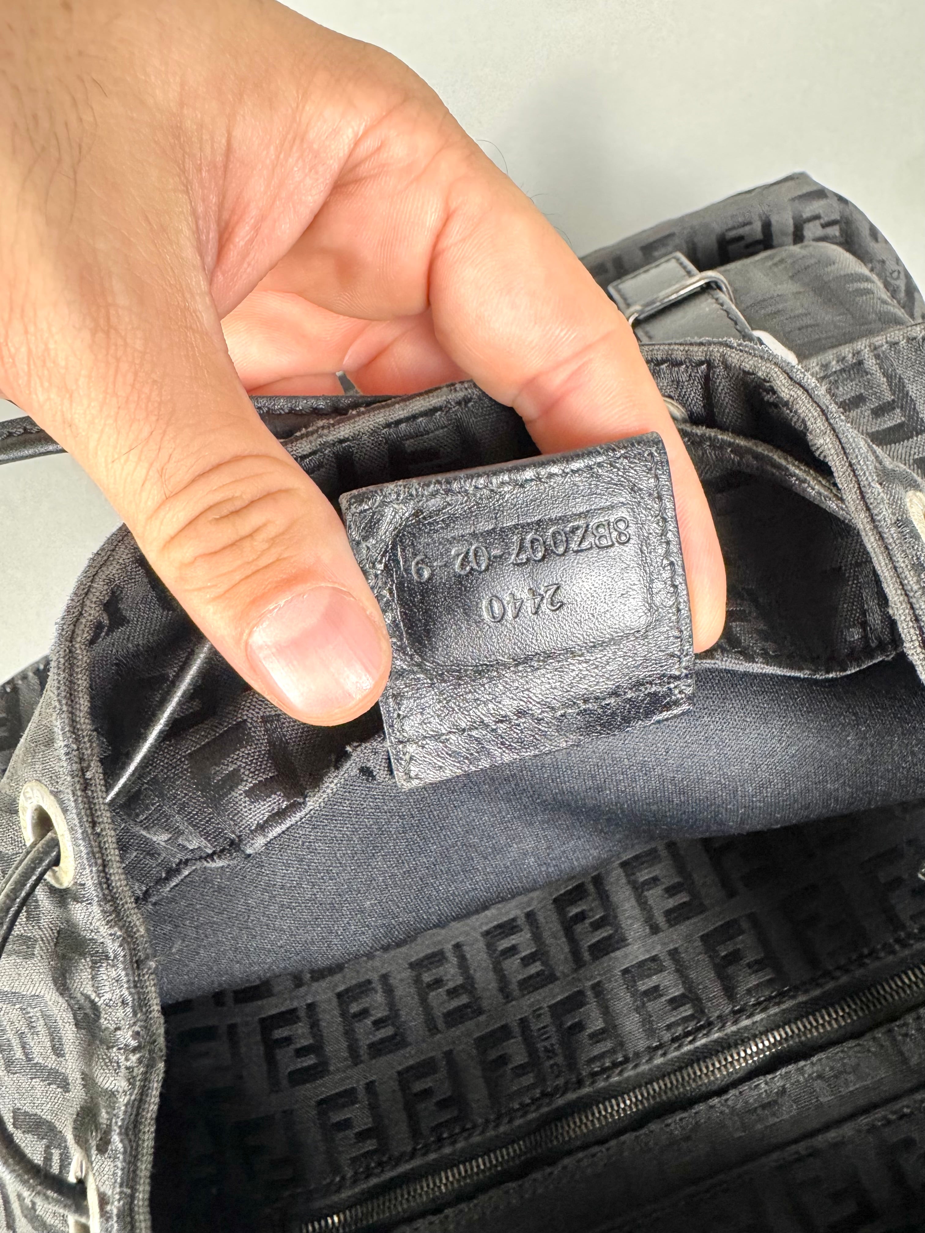 Fendi Black Monogram Backpack