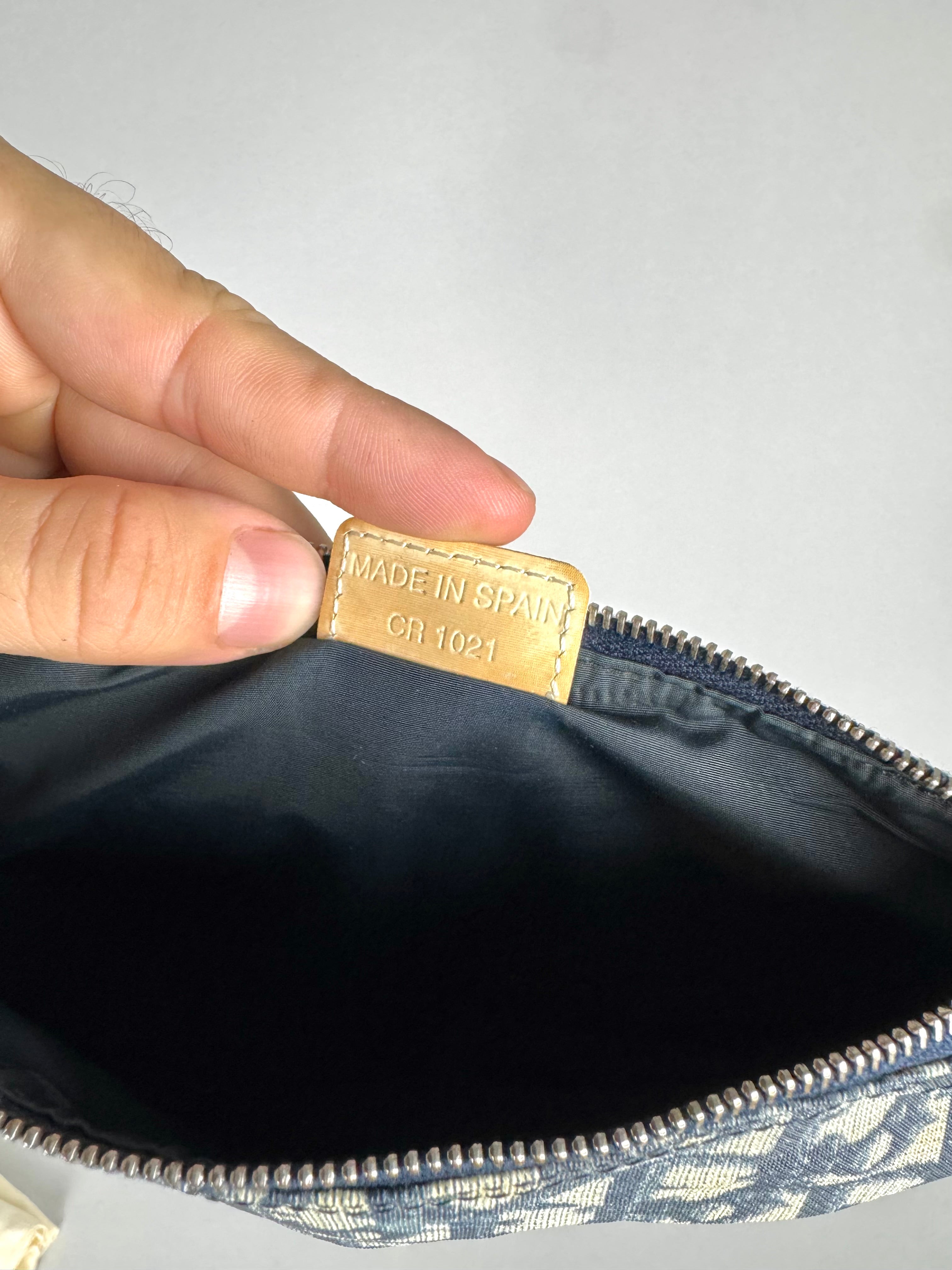 Christian Dior Monogram Mini Saddle Oblique Blue
