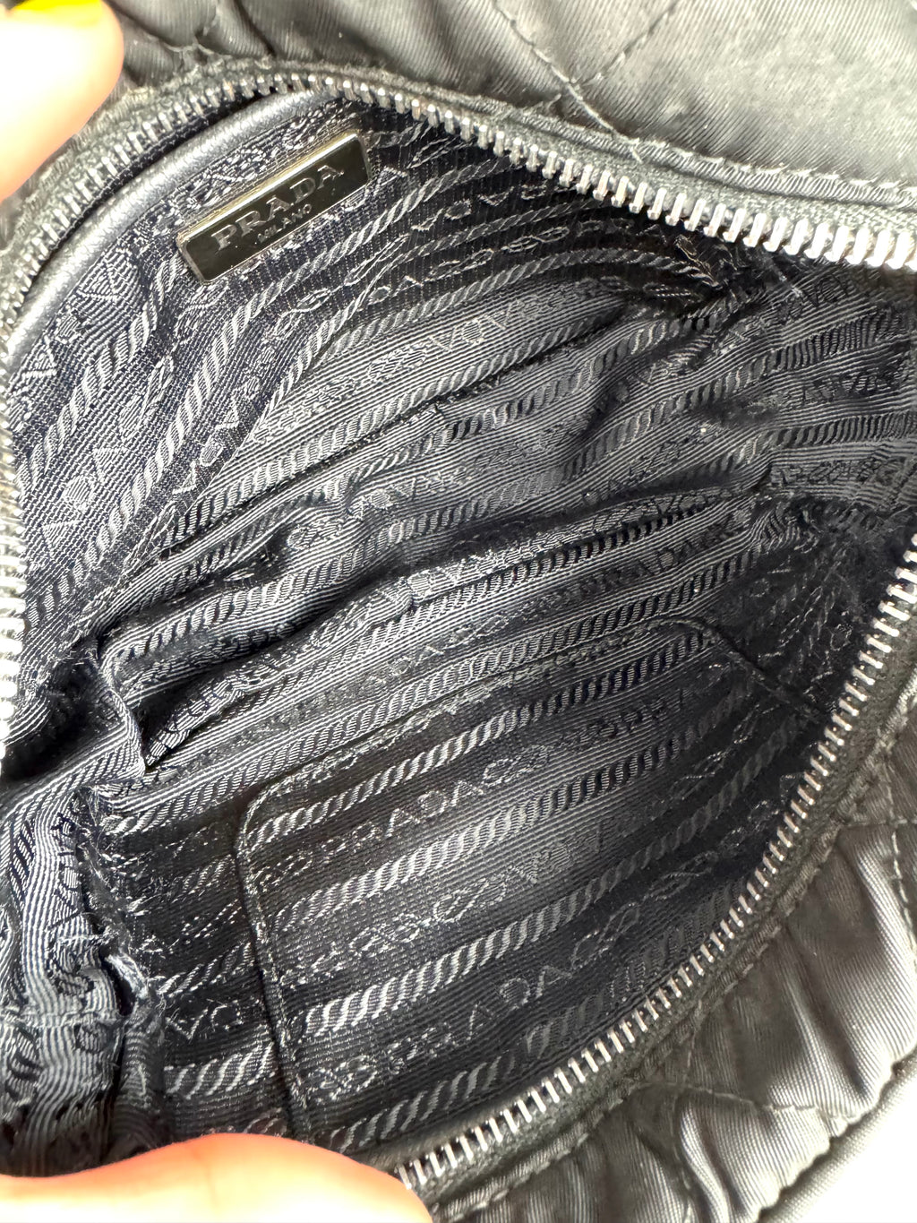 Prada Tessuto Black Nylon Impuntu Quilted Crossbody