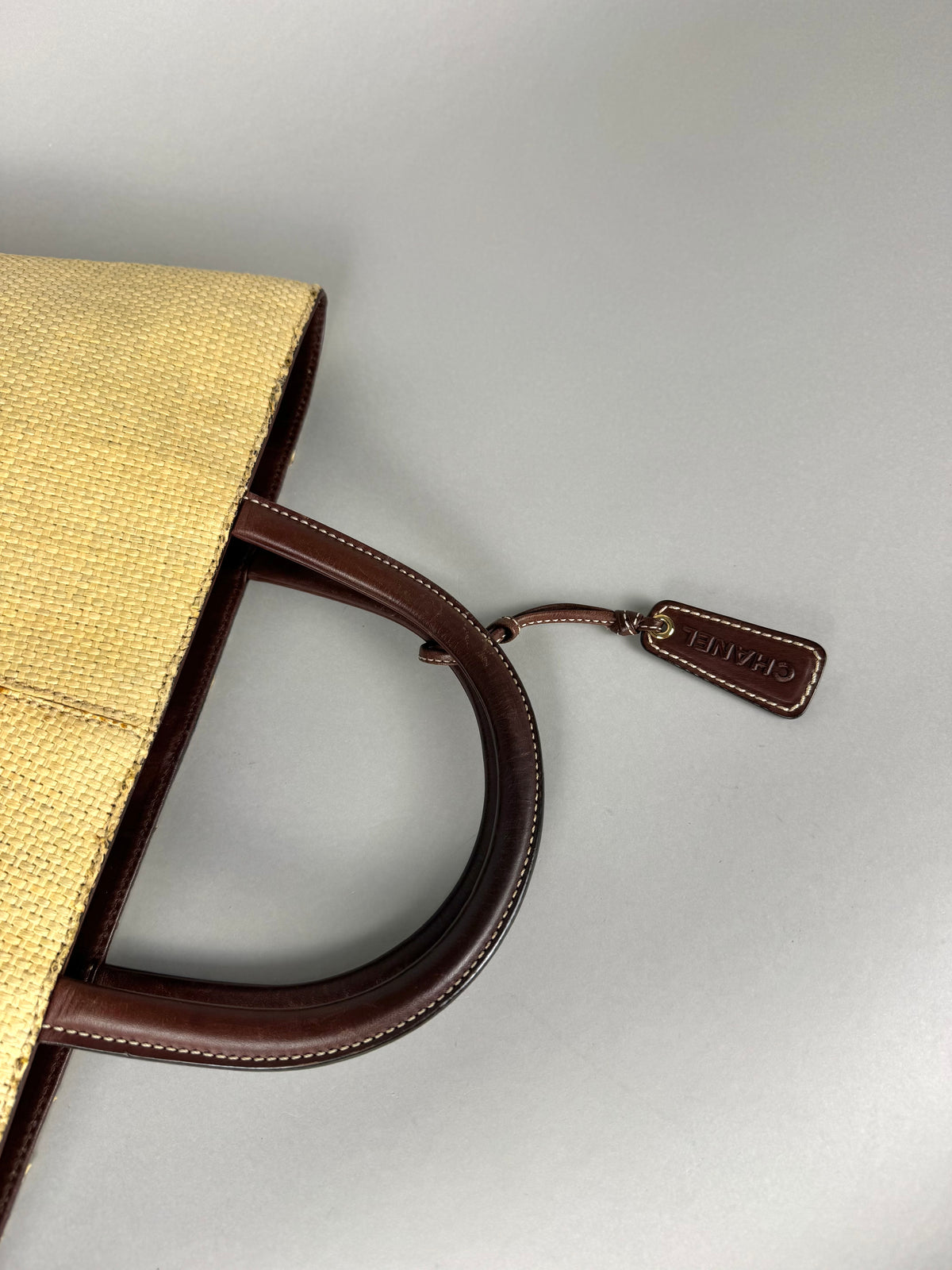 Chanel CC Raffia Handle Tote