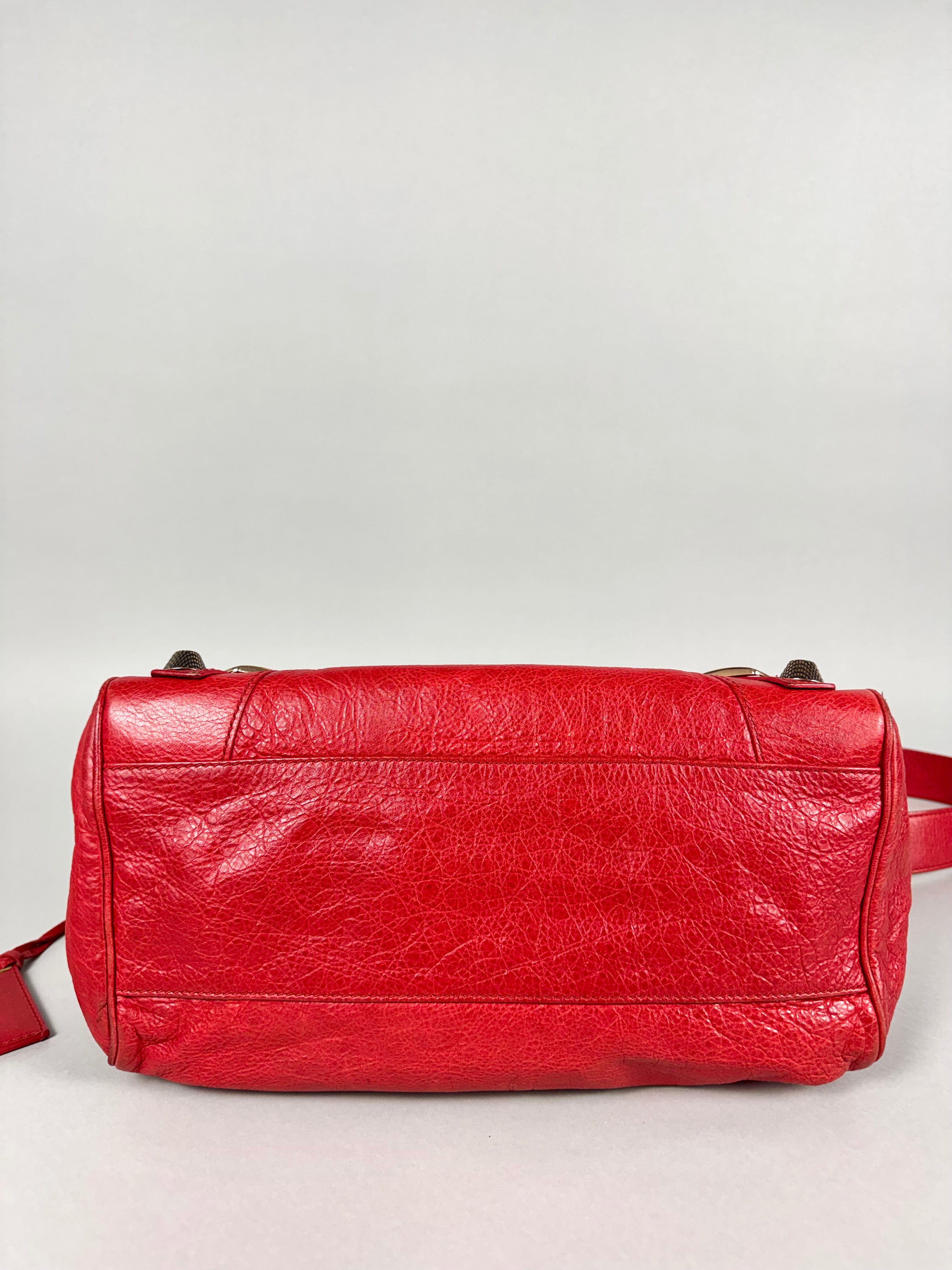 Balenciaga Motocross 21 City Leather Red