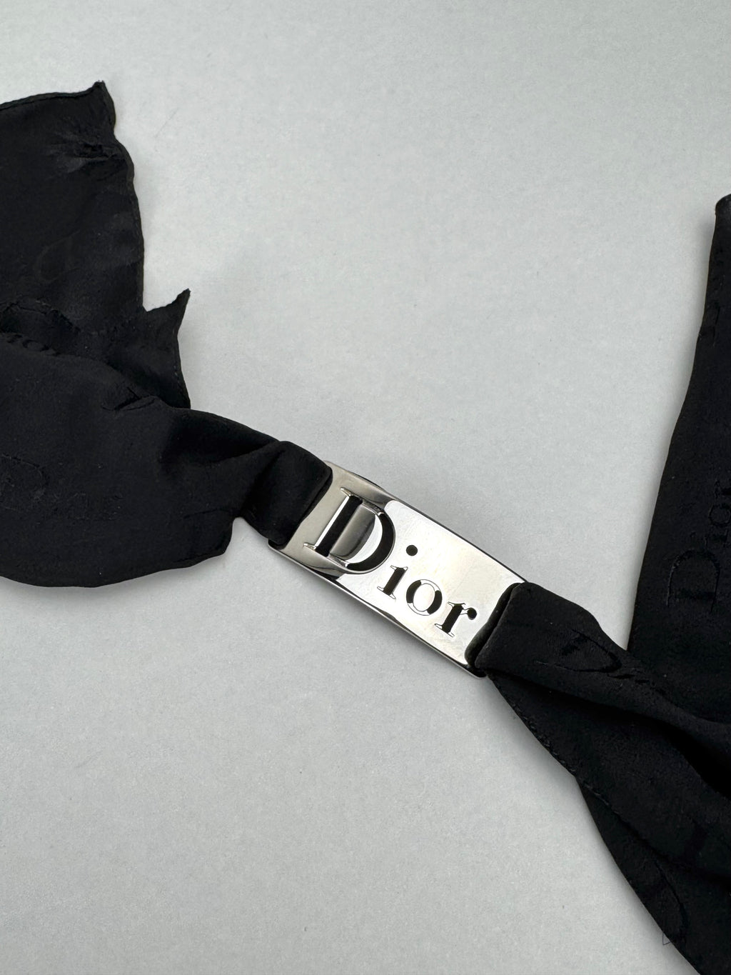 Christian Dior Scarf Logo Necklace Choker