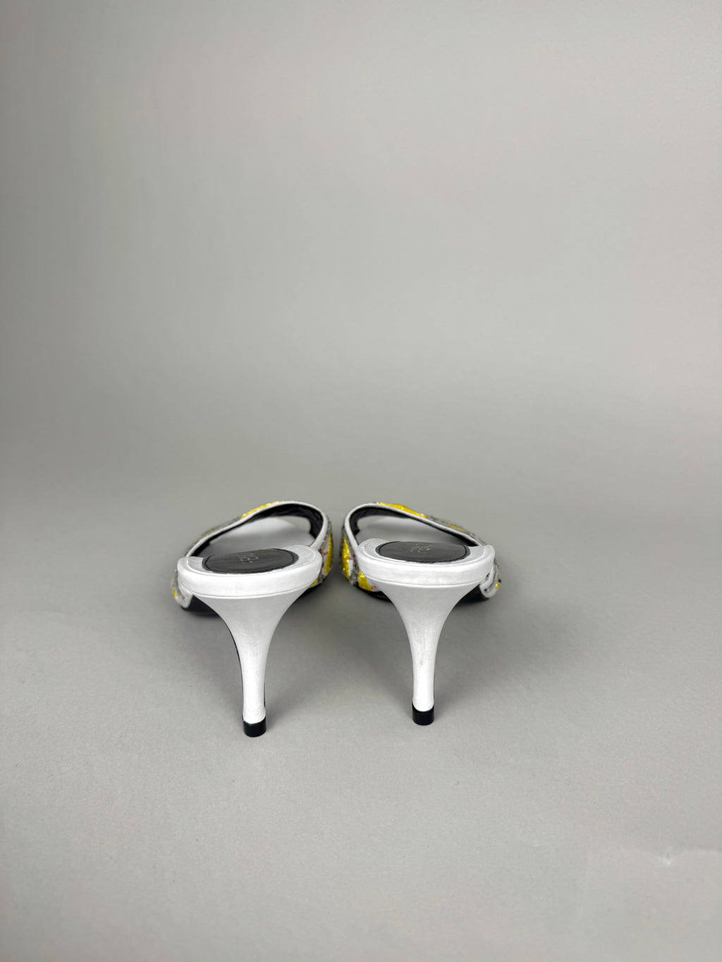 Fendi Embroidered Leather Heels
