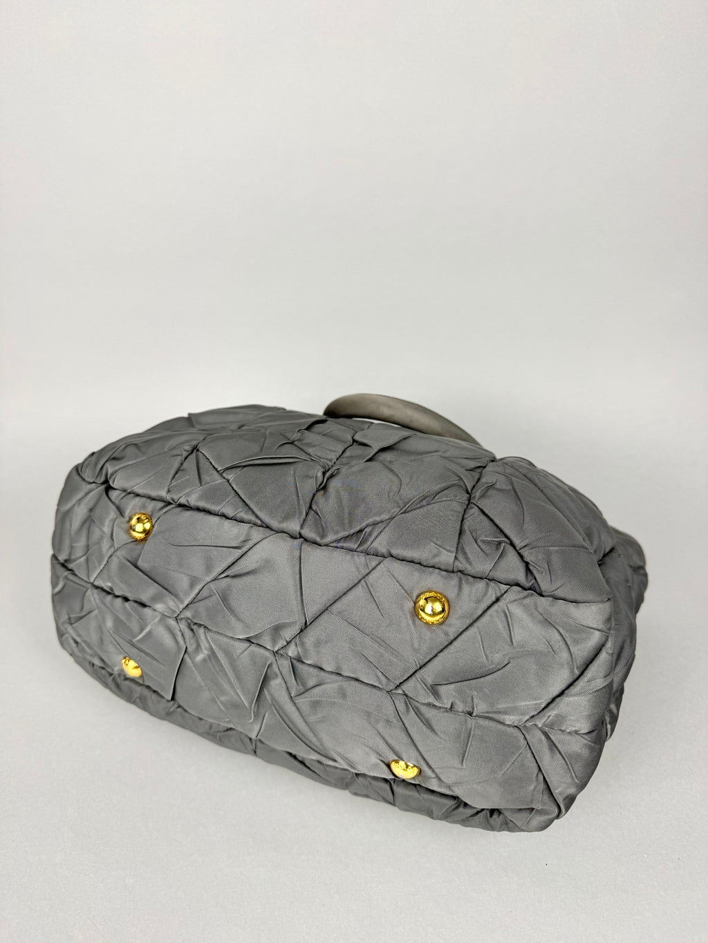Prada Tessuto Chevron Nylon Tote Grey
