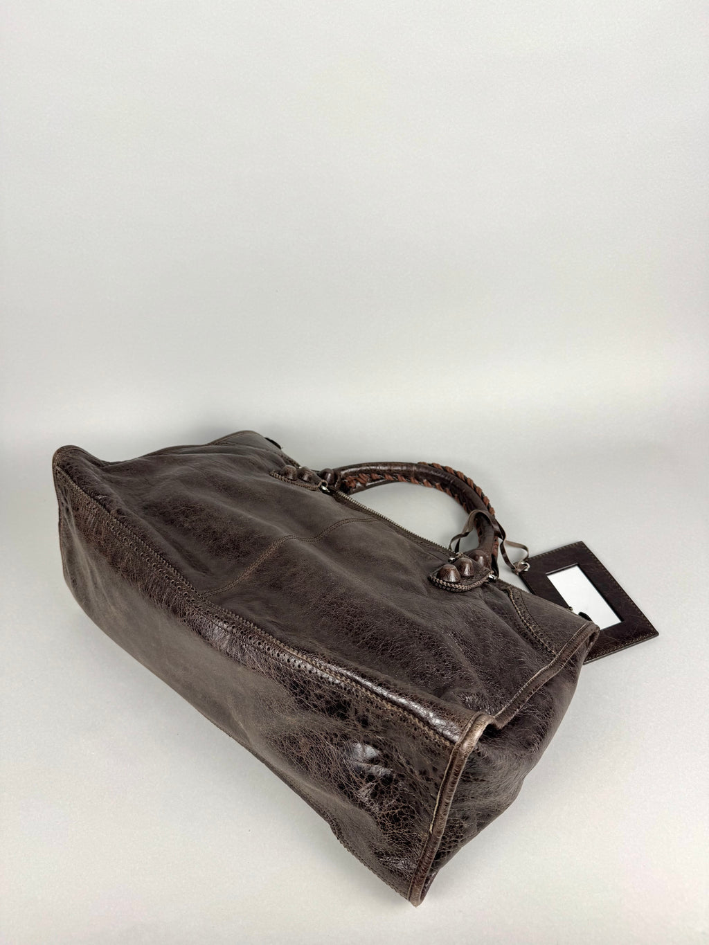 Balenciaga Giant 21 Leather Brown Covered Brogues Work Bag