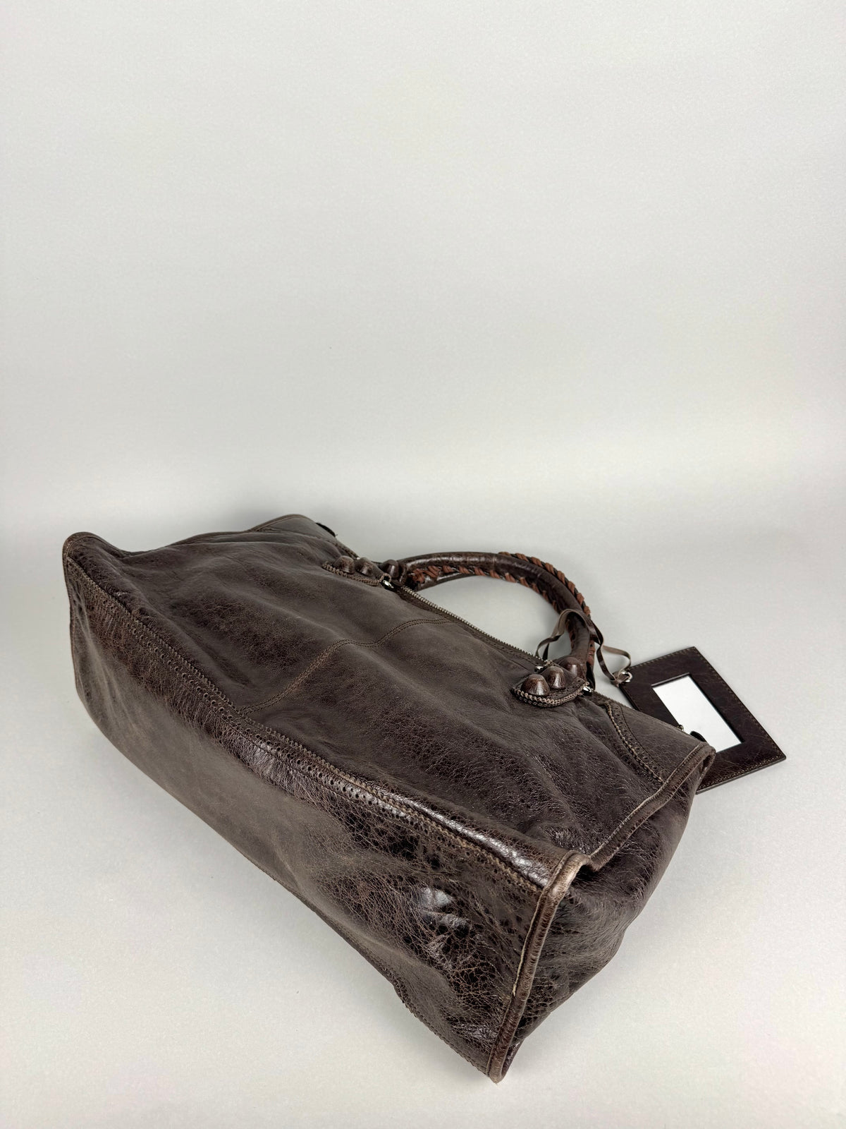 Balenciaga Giant 21 Leather Brown Covered Brogues Work Bag