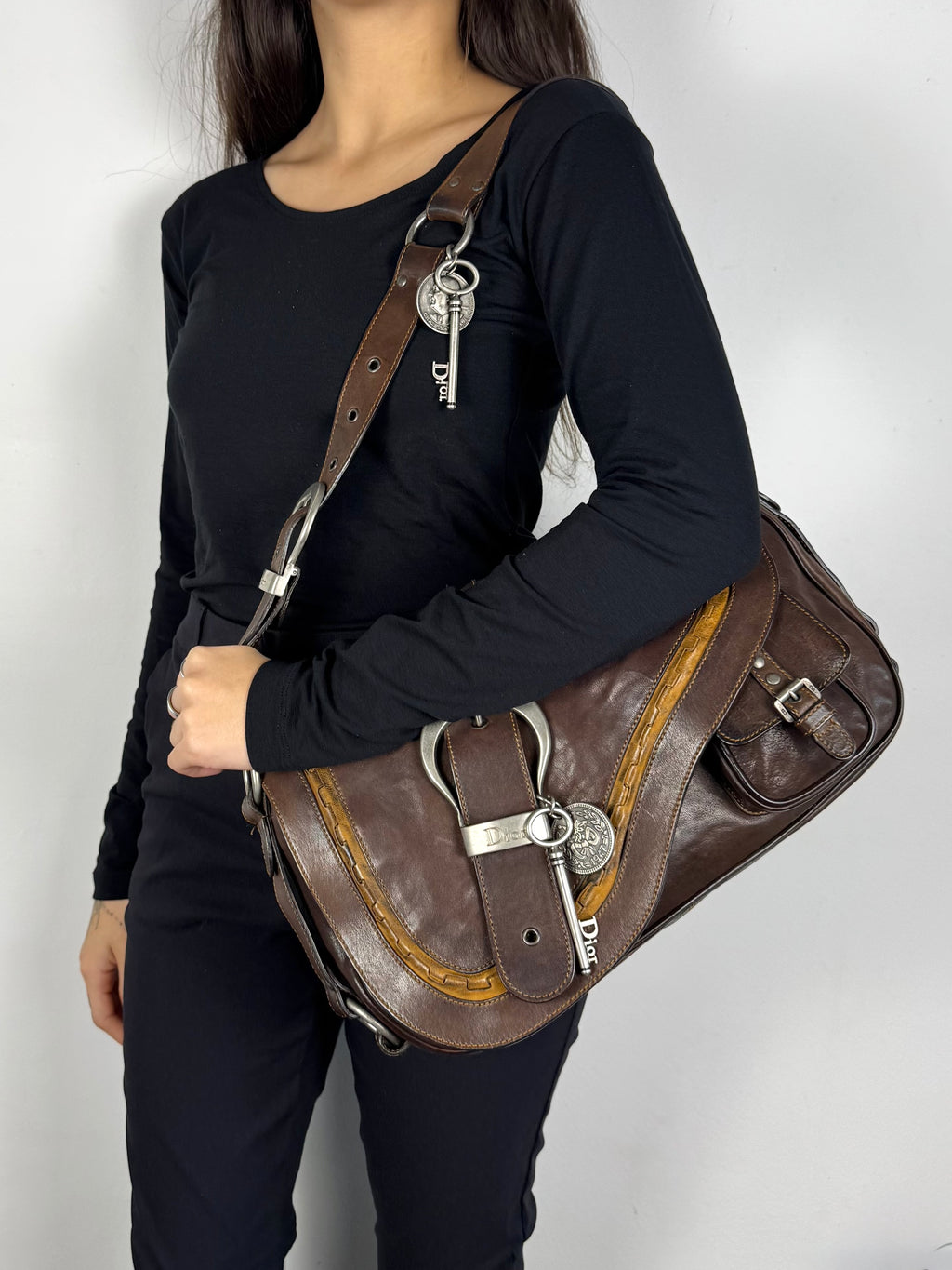 Christian Dior Gaucho Leather Brown