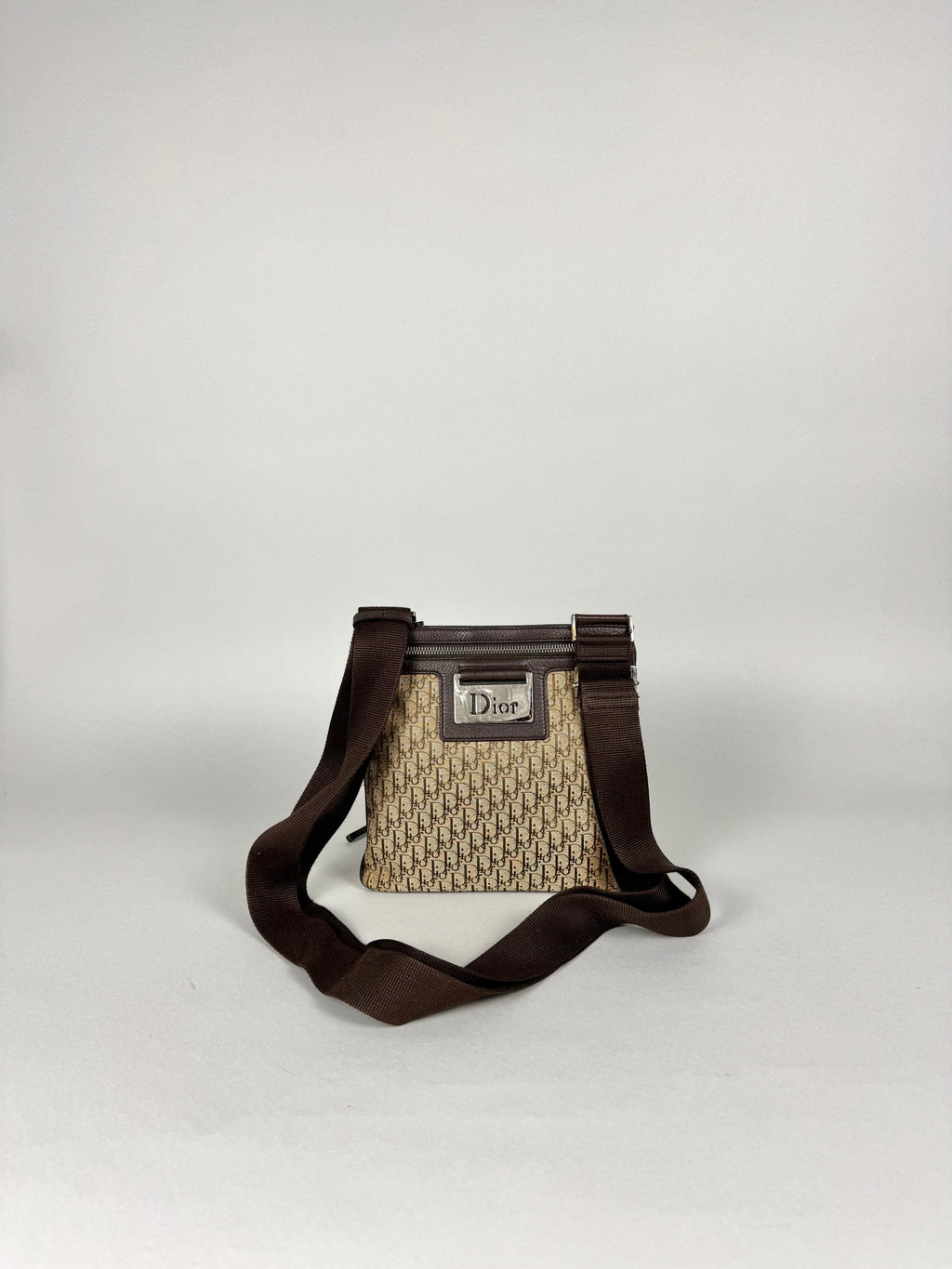 Christian Dior Trotter Street Chic Monogram Beige Brown Crossbody