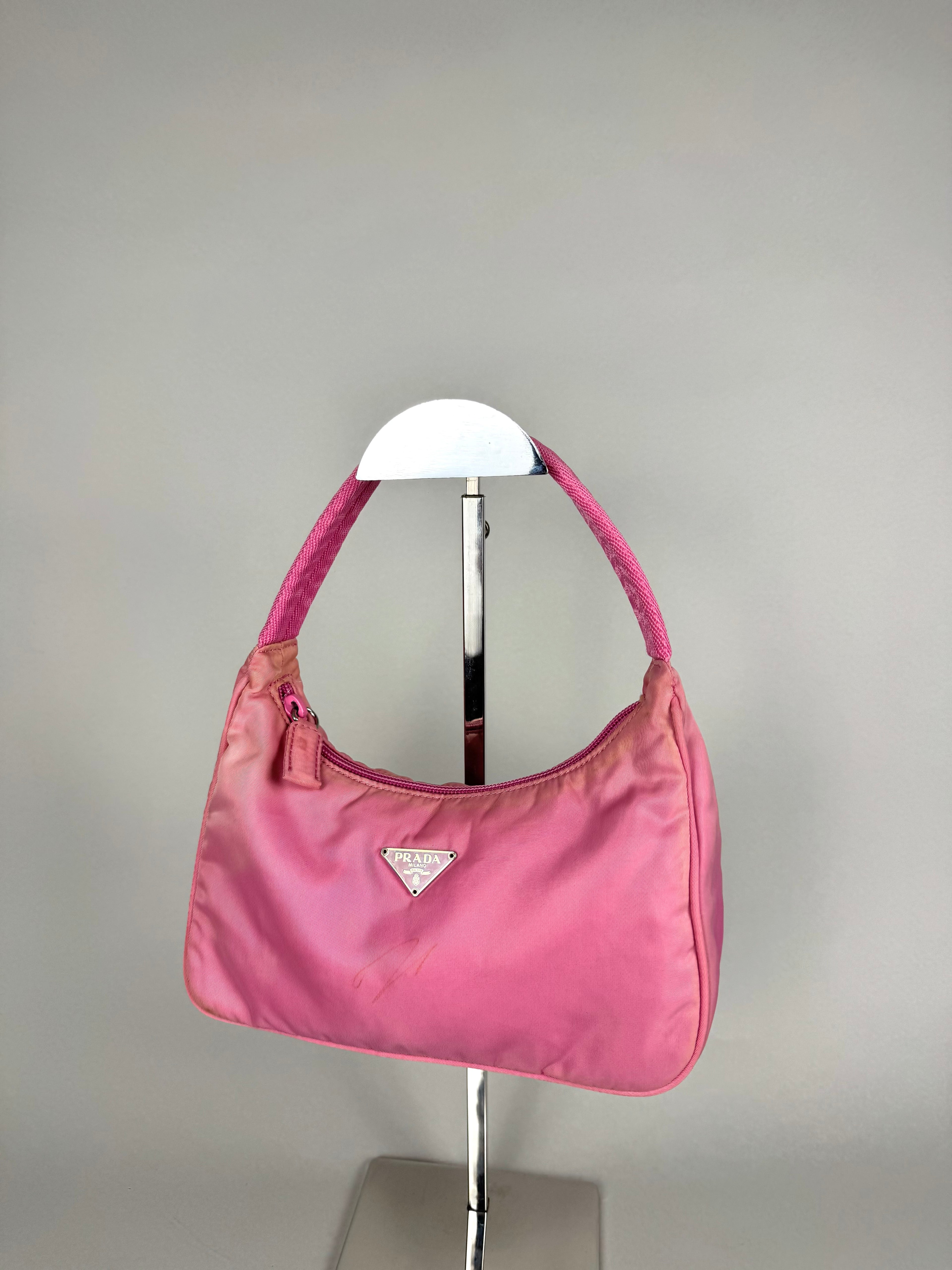 Prada Nylon Pink Hobo