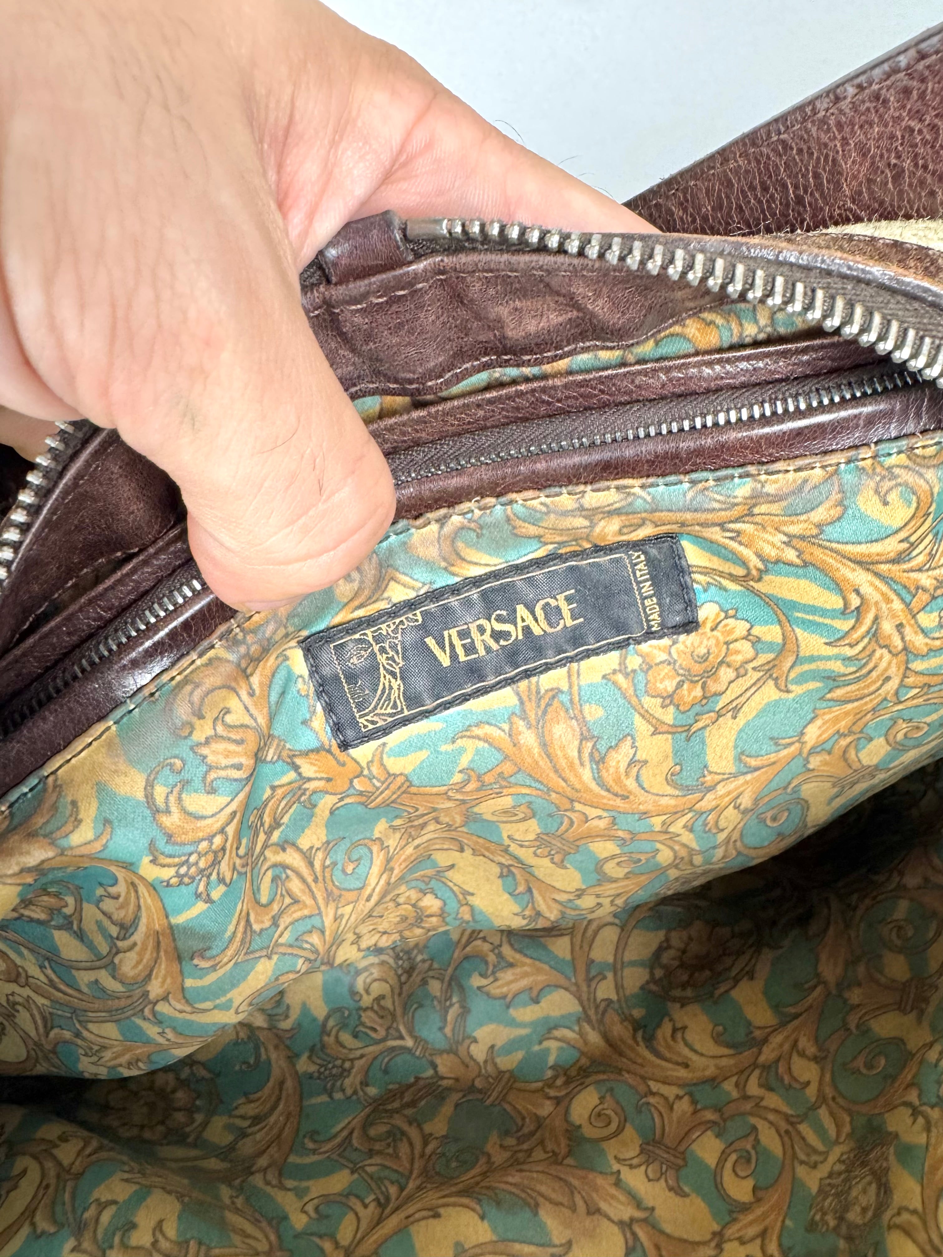 Versace Half Moon Biker Hobo