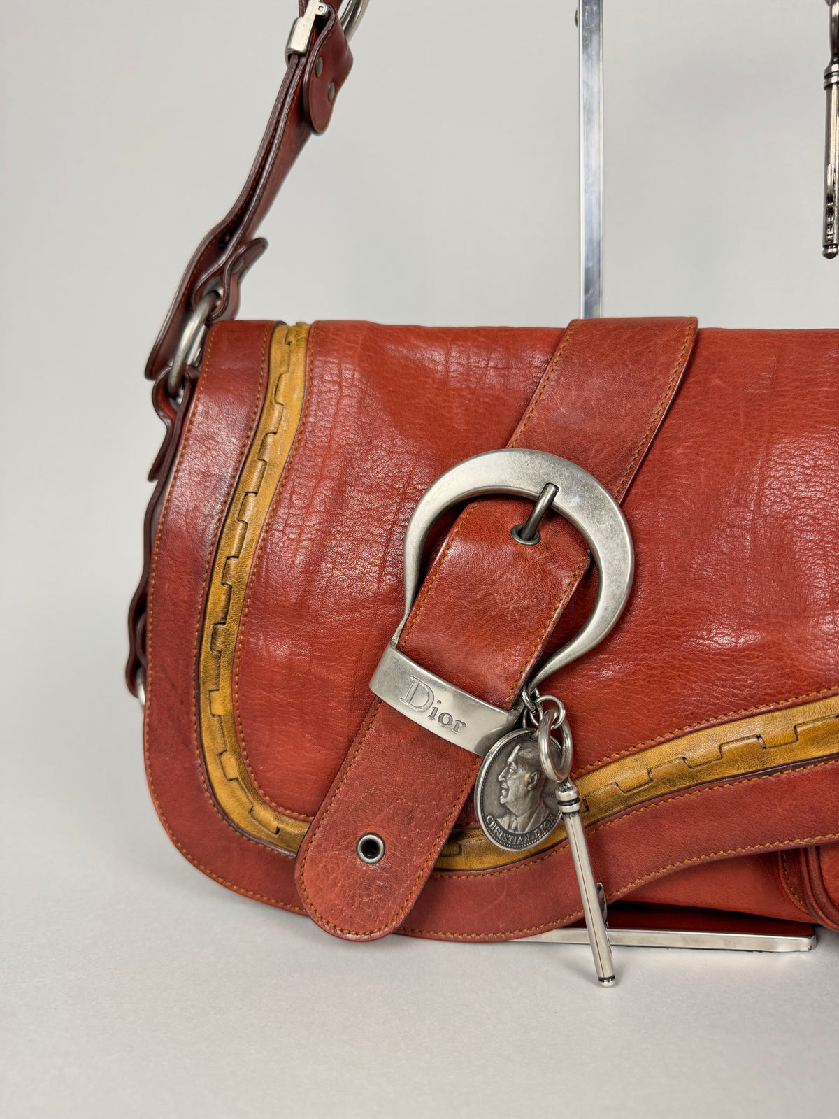 Christian Dior Gaucho Leather Red