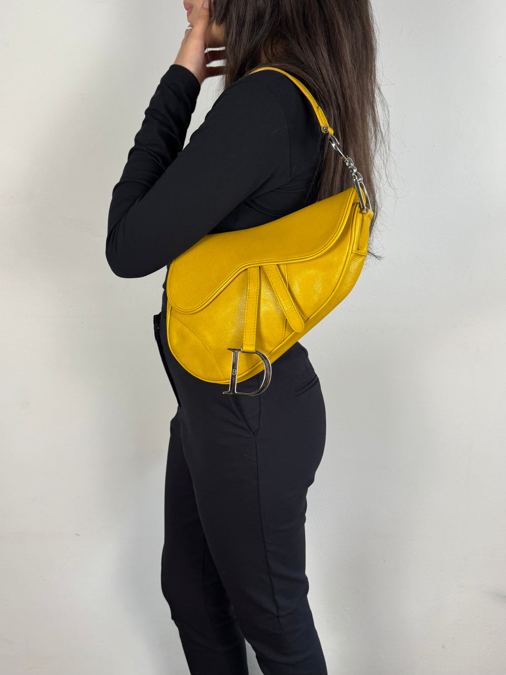 Christian Dior Saddle Yellow Leather