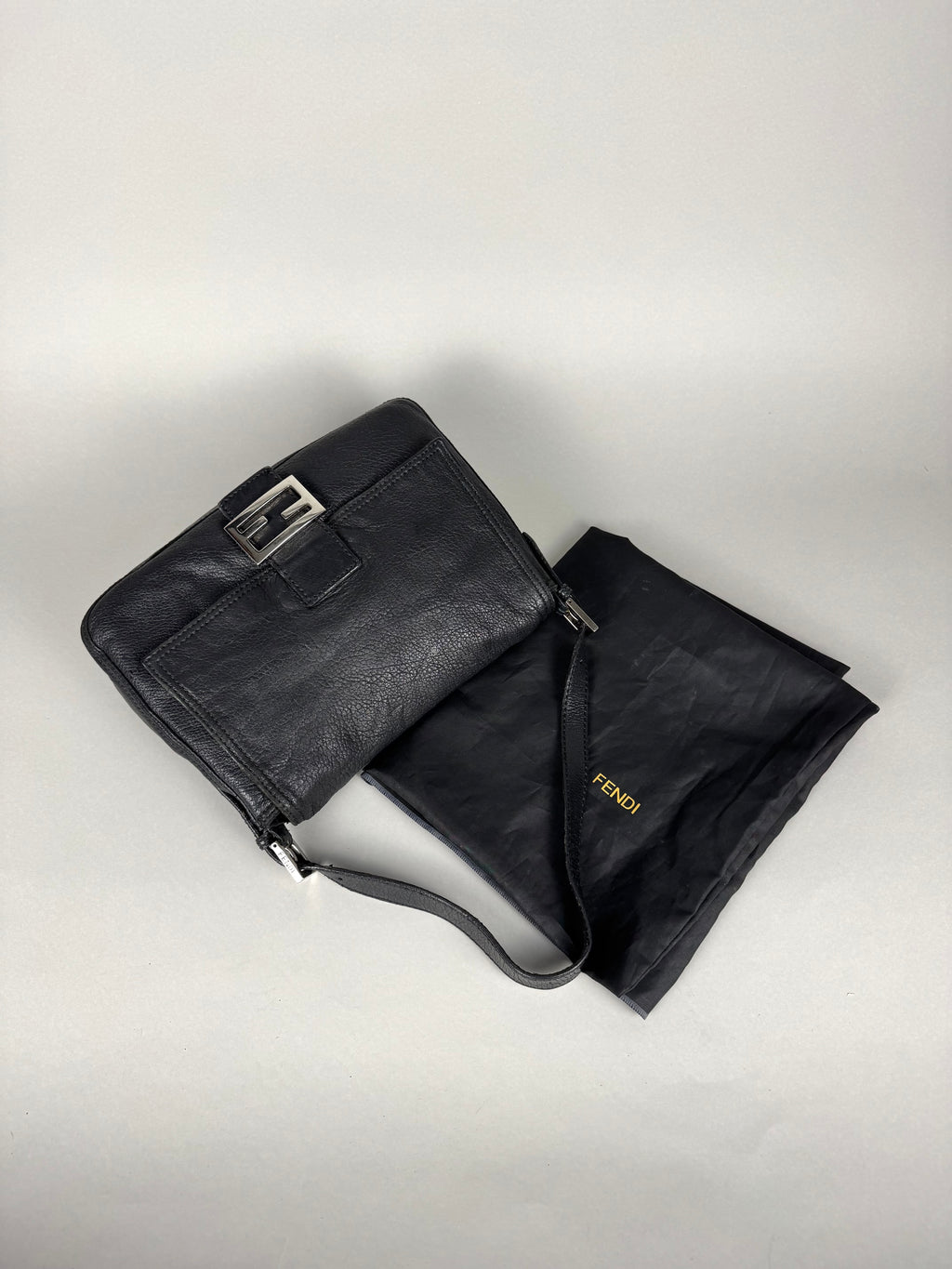 Fendi Mama Baguette Black Leather