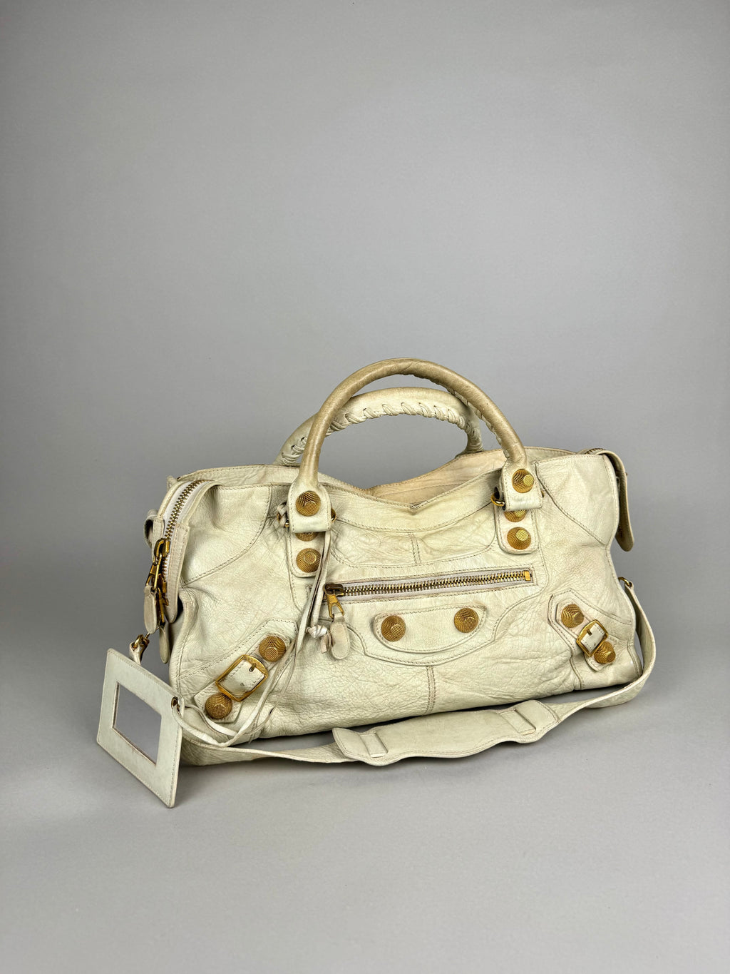 Balenciaga Sahara Lambskin Leather Gold Part Time 21 Bag
