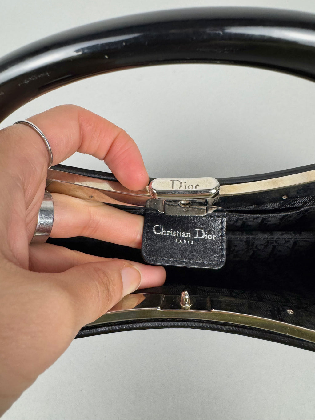 Christian Dior Bondage Black Leather