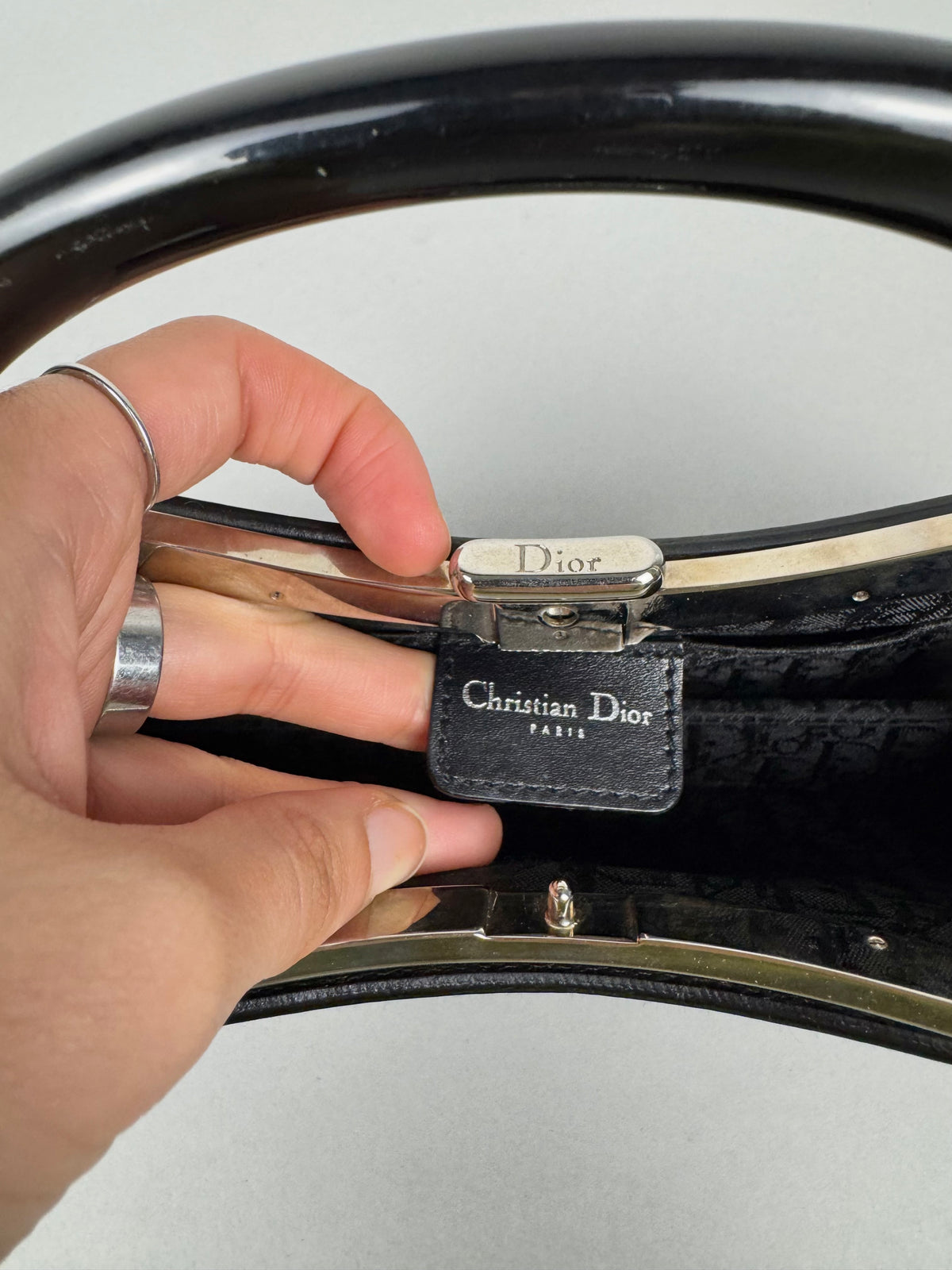 Christian Dior Bondage Black Leather