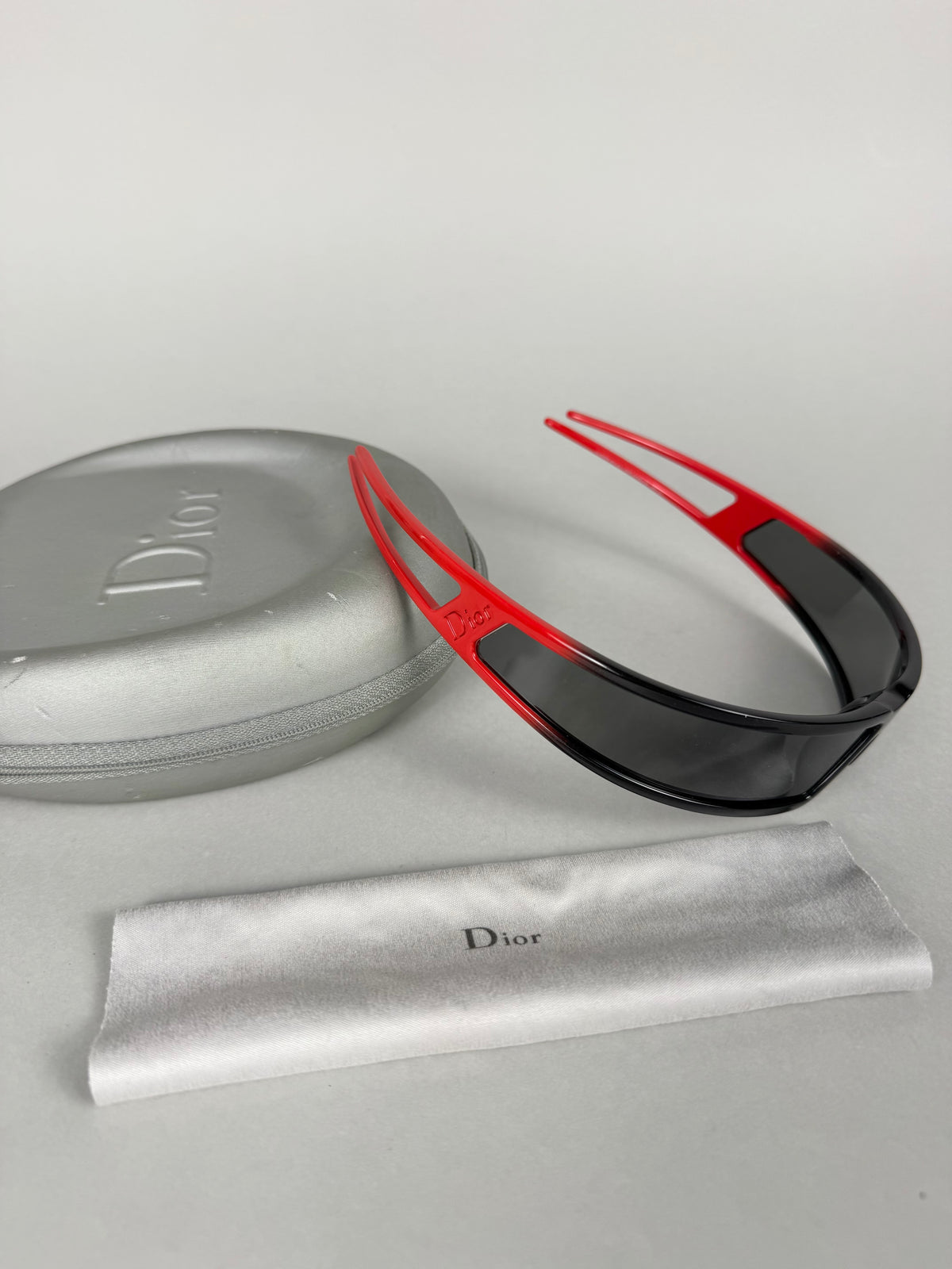 Christian Dior Red and Black Bandage 1 Sunglasses