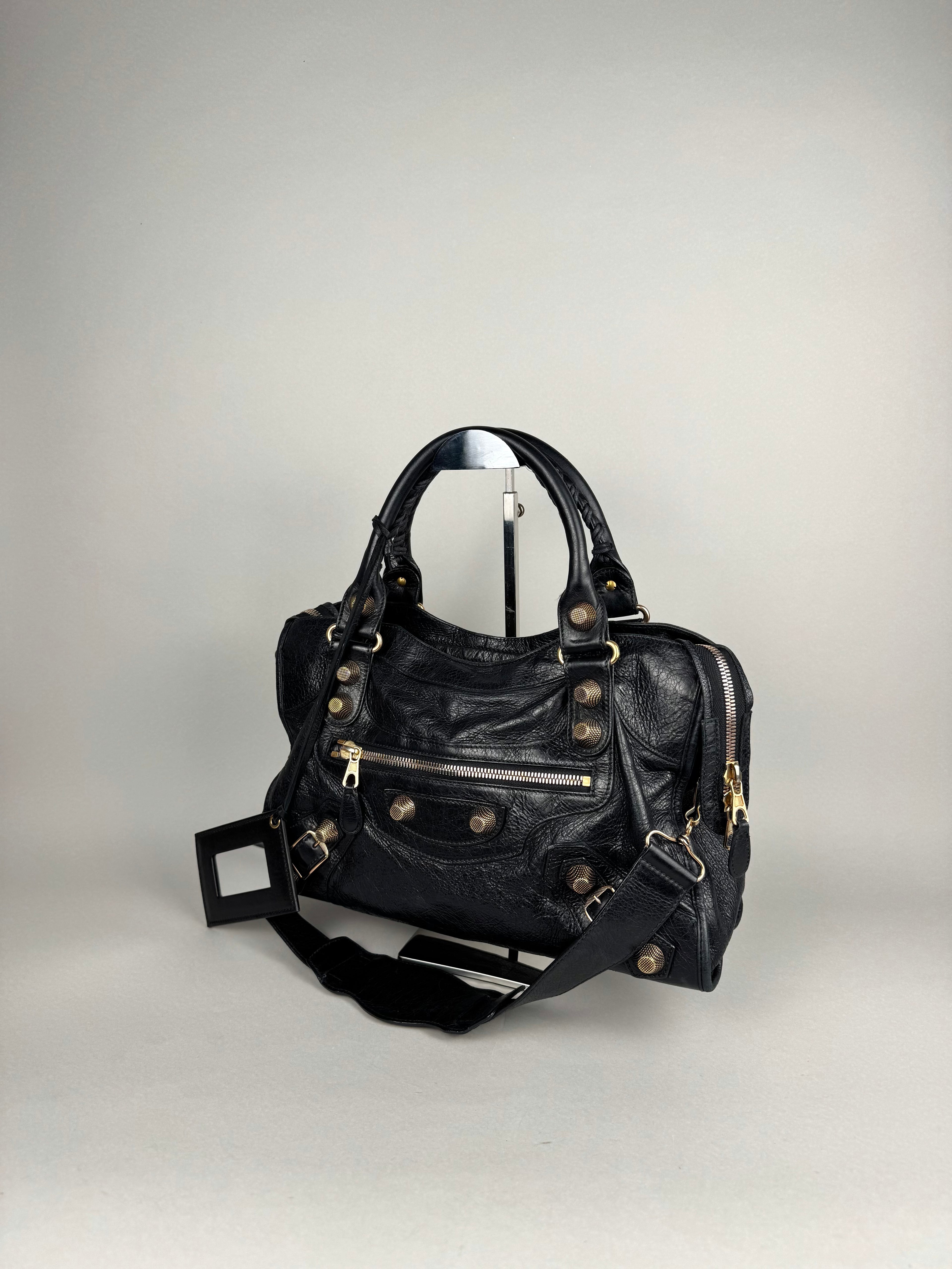 Balenciaga City Black Leather