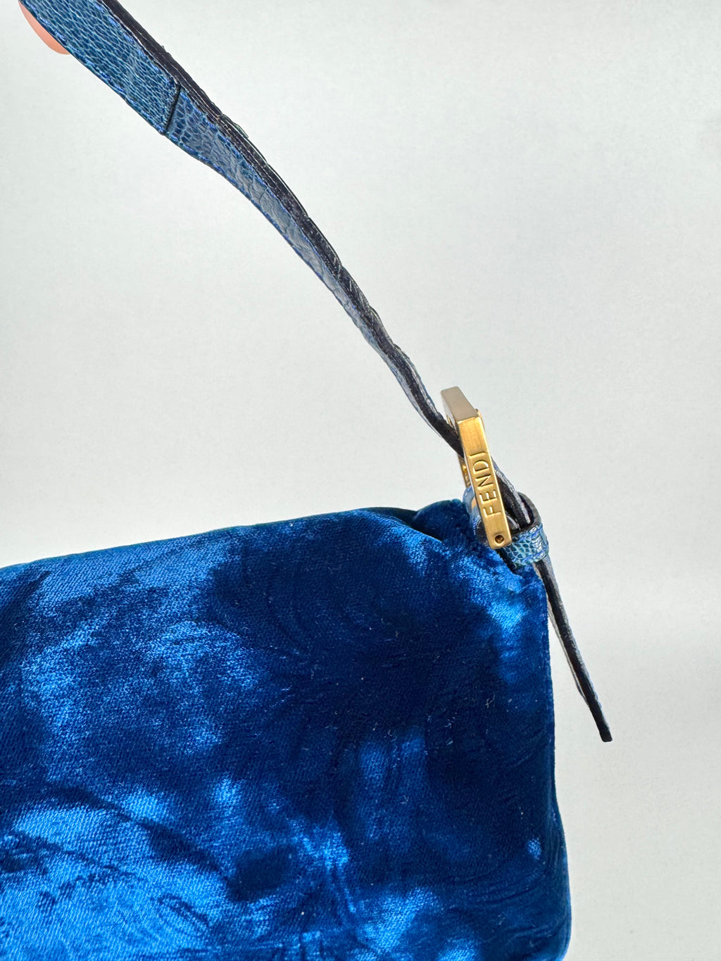 Fendi Baguette Blue Velvet
