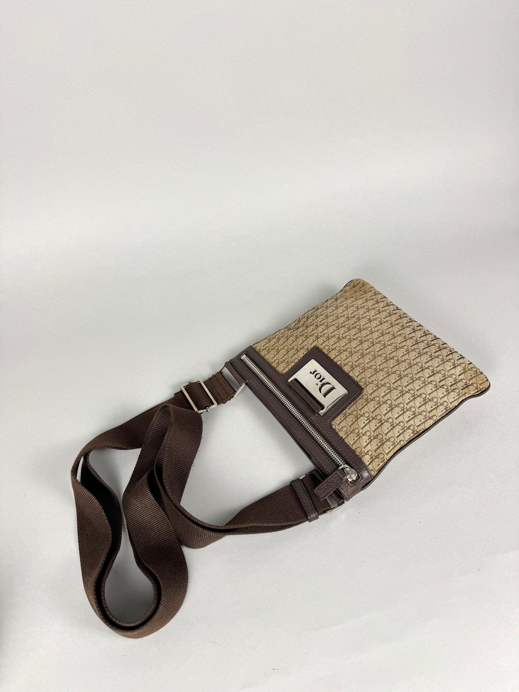 Christian Dior Trotter Street Chic Monogram Beige Brown Crossbody