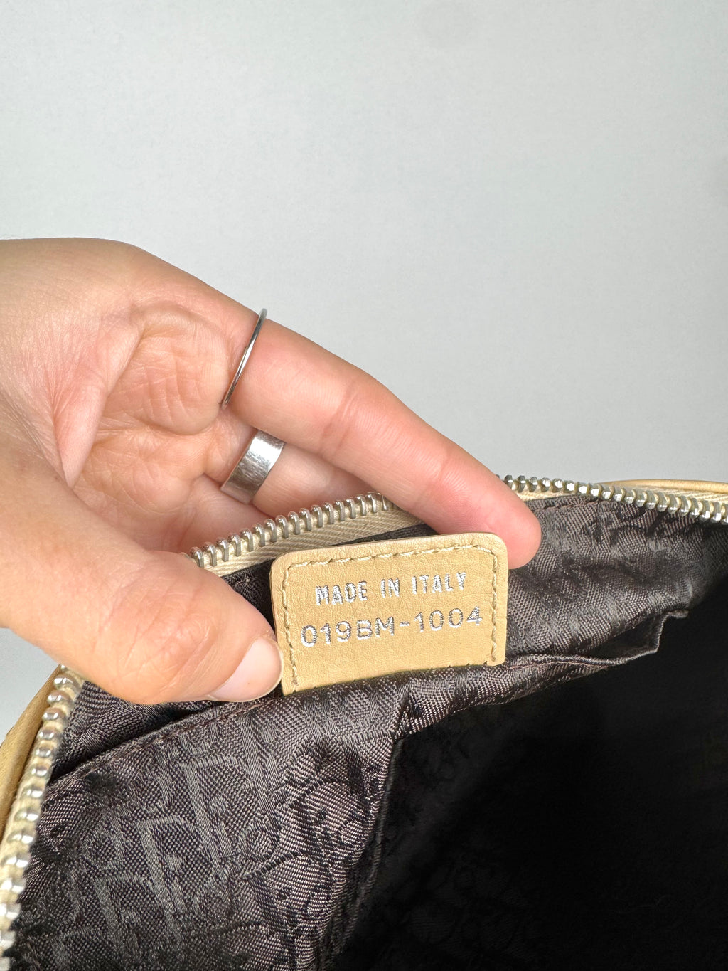 Christian Dior D Charms Leather Pochette