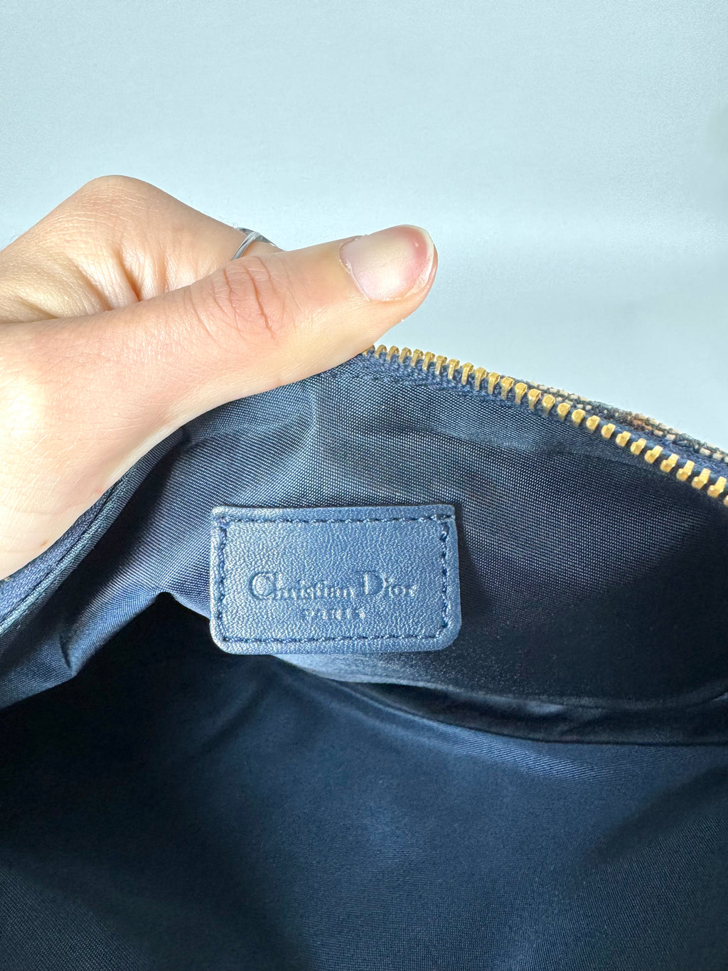 Christian Dior Mini Saddle Monogram Oblique Blue