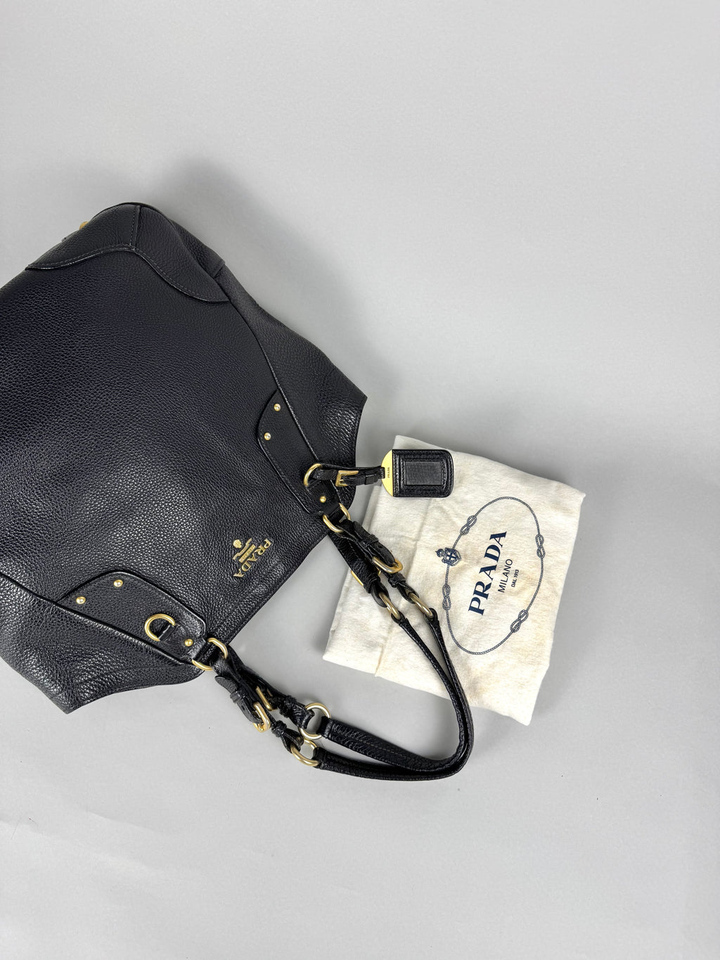 Prada Vitello Daino Leather Black