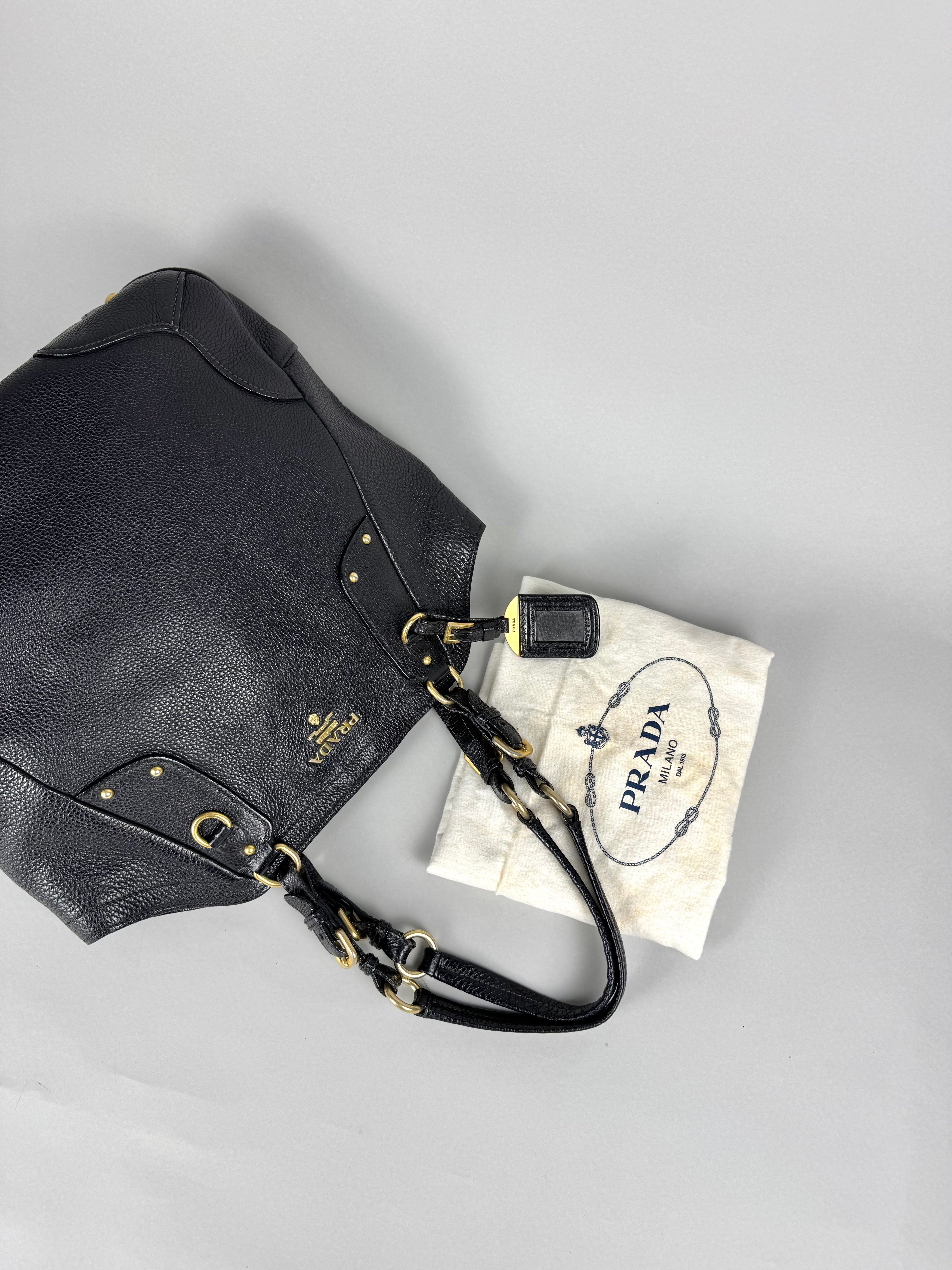 Prada Vitello Daino Leather Black